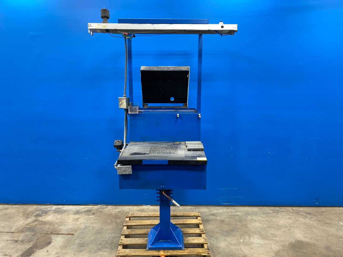 Blue Metal Table Work Station