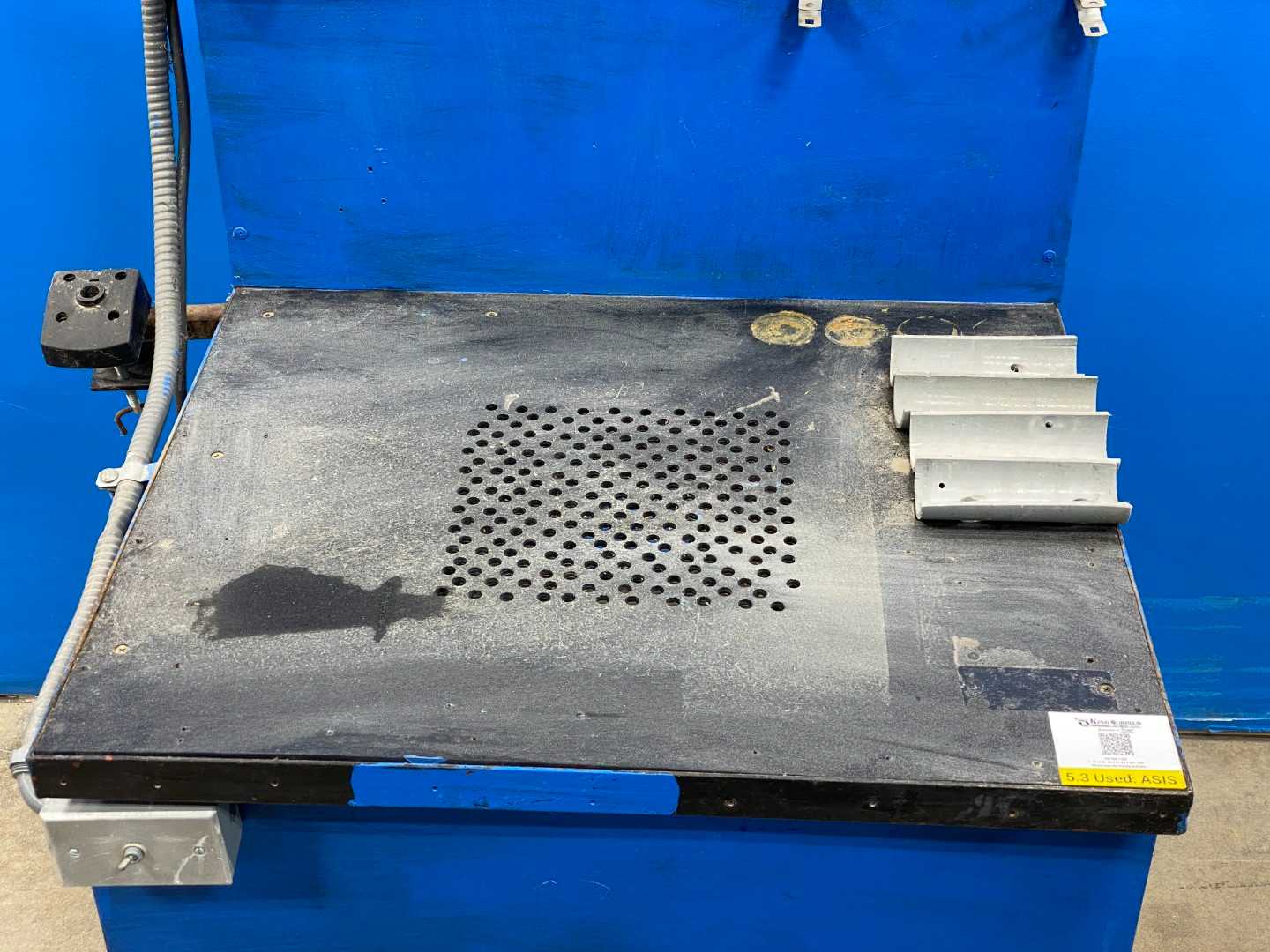 Blue Metal Table Work Station