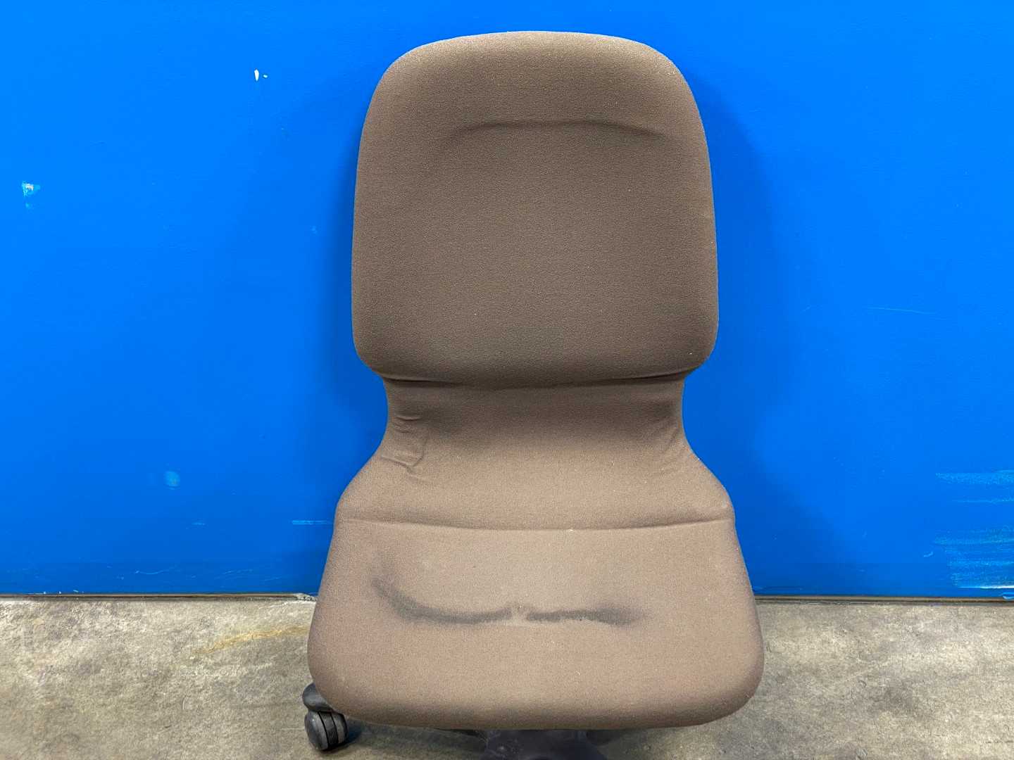 Brown Office Chair w\ Wheels (no arm rests)