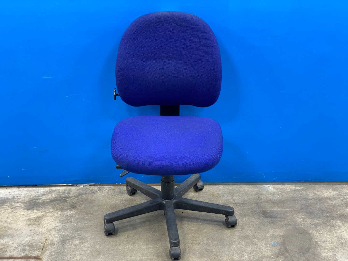 Blue Office Chair w/ Adjustable Levers