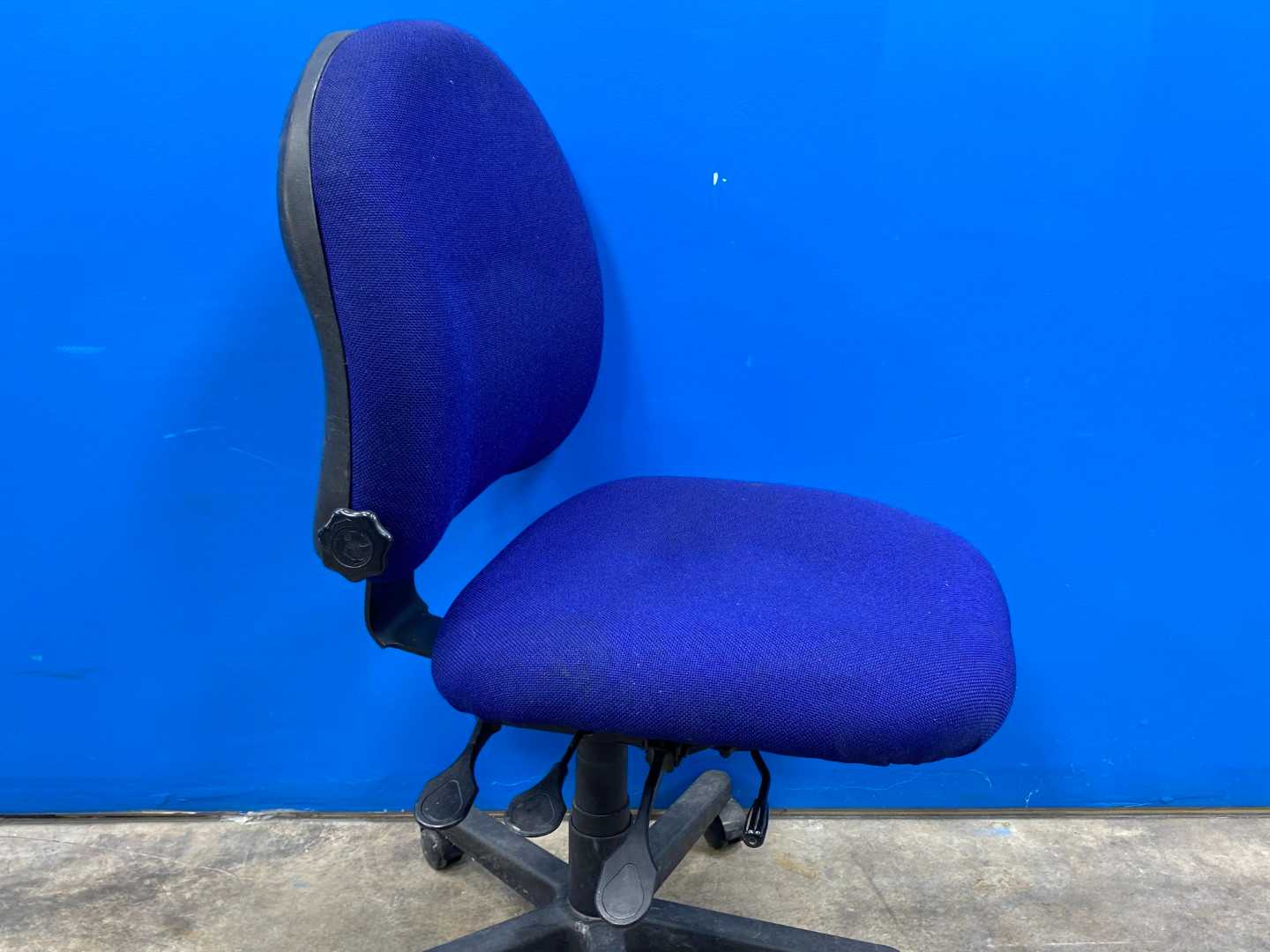 Blue Office Chair w/ Adjustable Levers