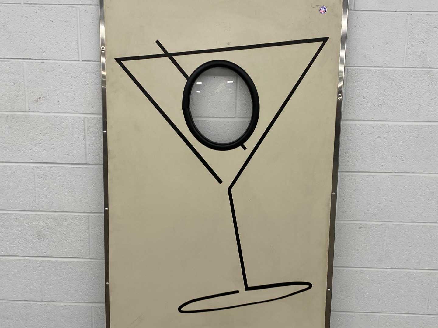 Swinging Kitchen Door w/ Martini Glass Design 1"x35-1/4"x78-1/4"