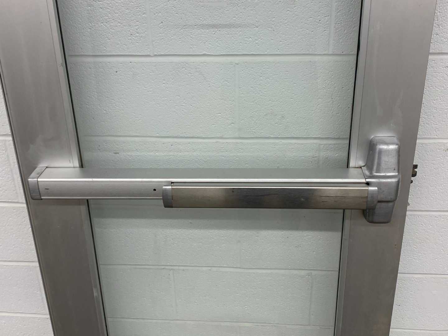 Aluminum Commercial door with Von Dupren Panic Bar