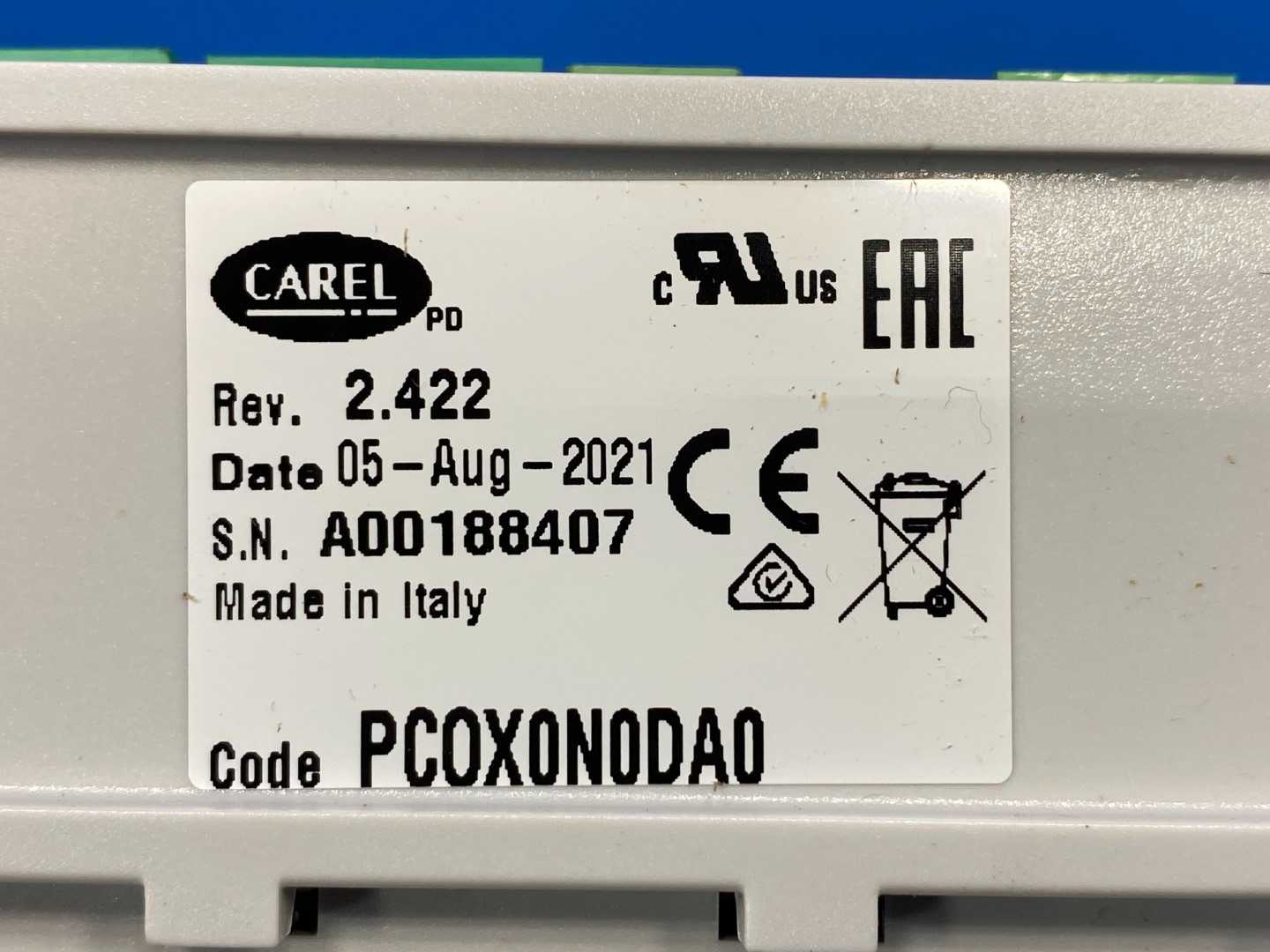 Carel PCOX0N0DAO PCO Compact Electronic Control