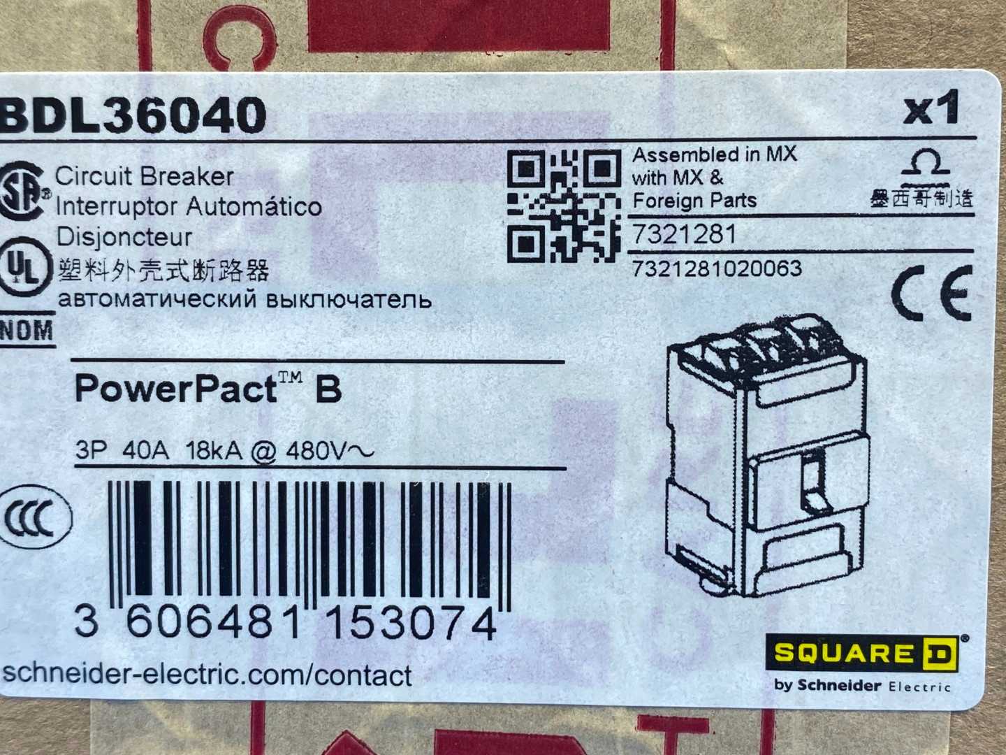 Schneider Electric, Power Pact BDL40, BDL36040