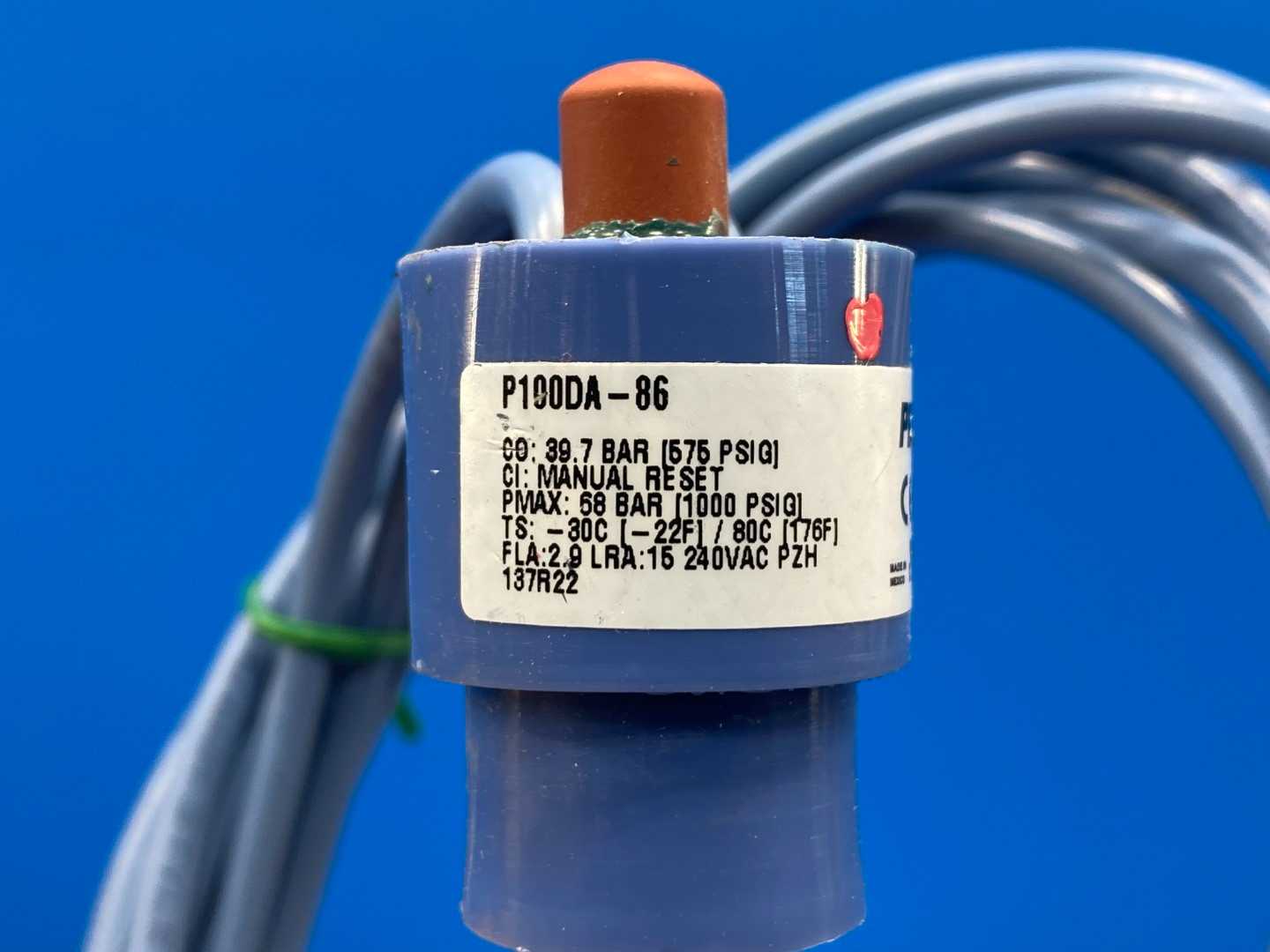 Penn P100DA-86 Pressure Switch, 240Vac 