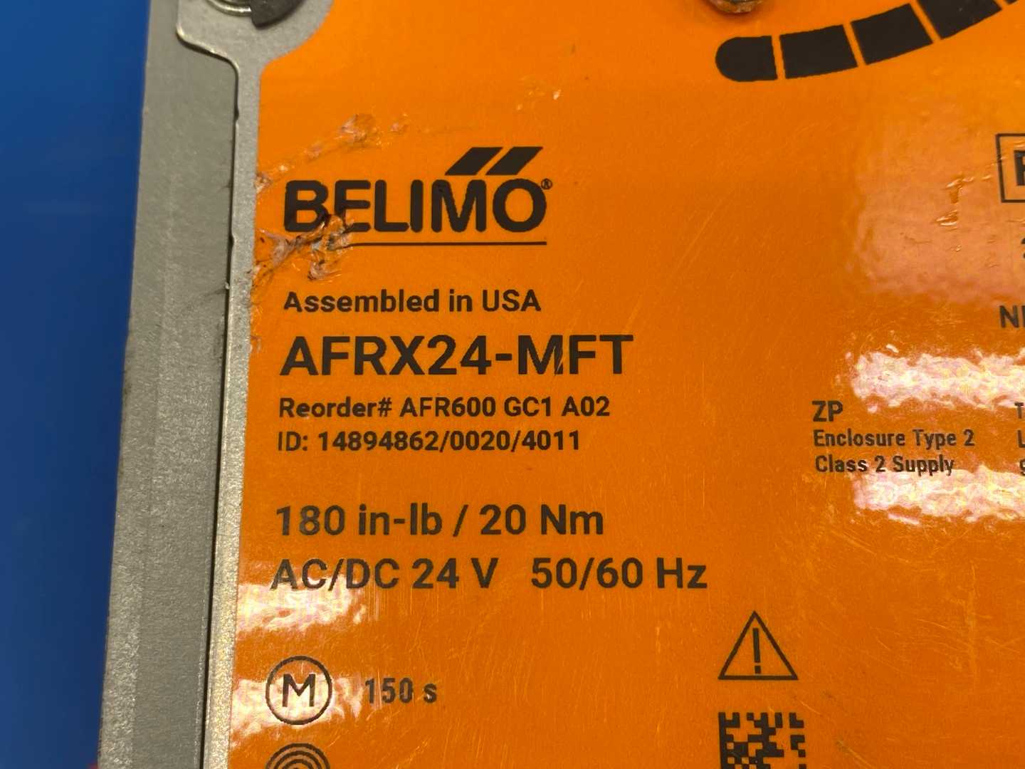 Belimo AFRX24-MFT, Damper Acturator, 24v