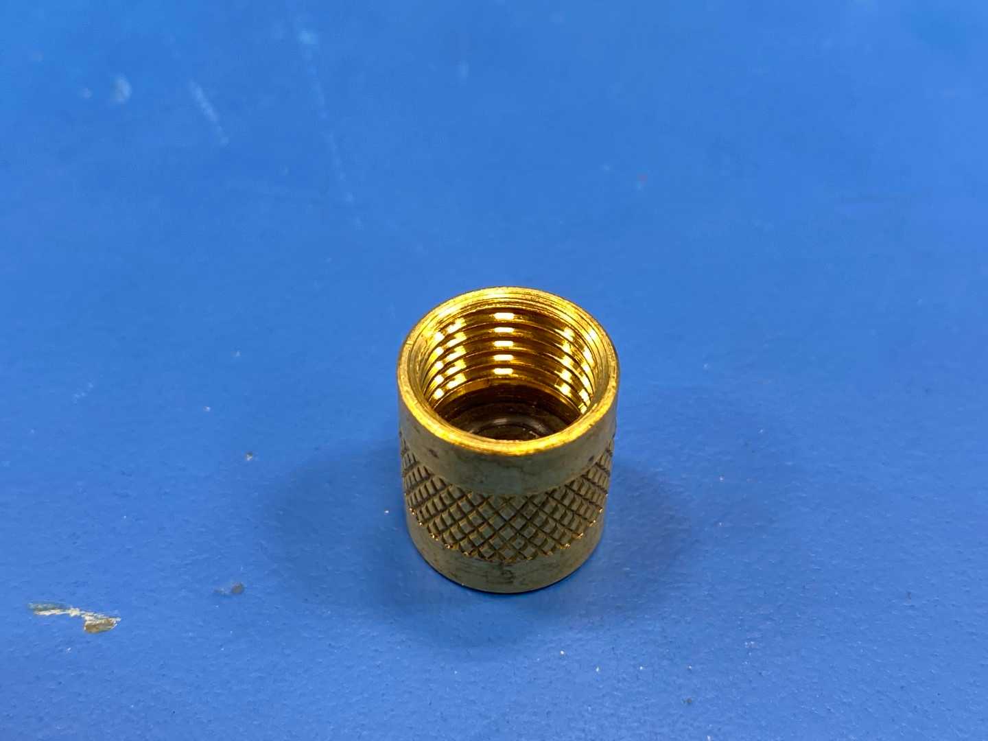 3/8"HVAC Brass Knurled Threaded Cap - Refrigerant Line Seal/Port Cover