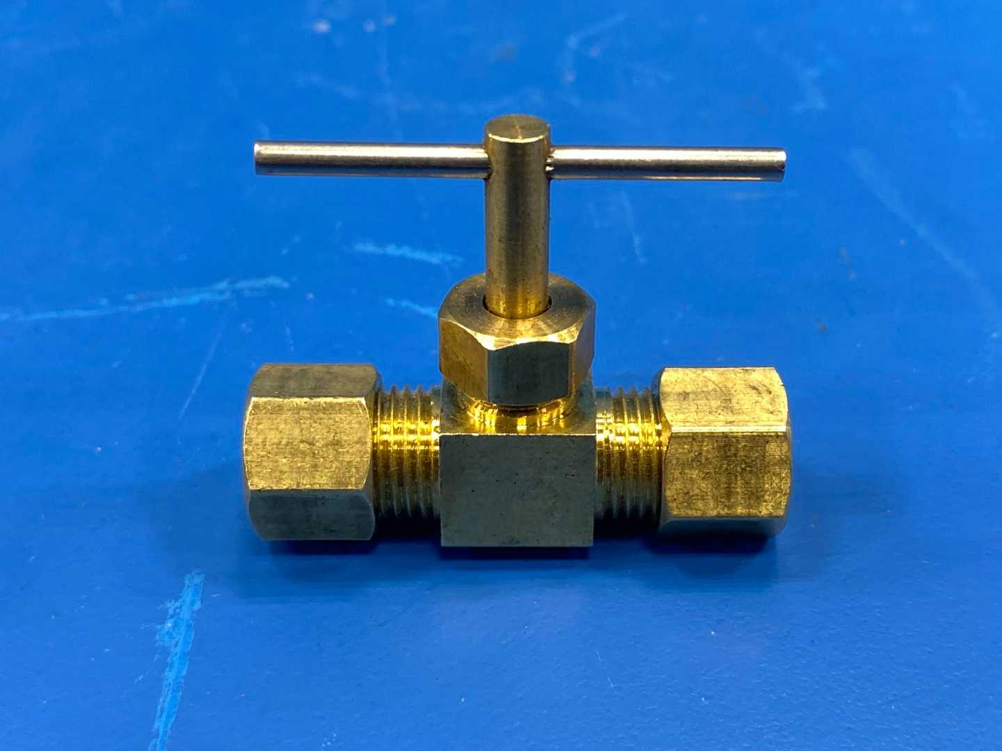 3/8" Brass Compression Needle Valve