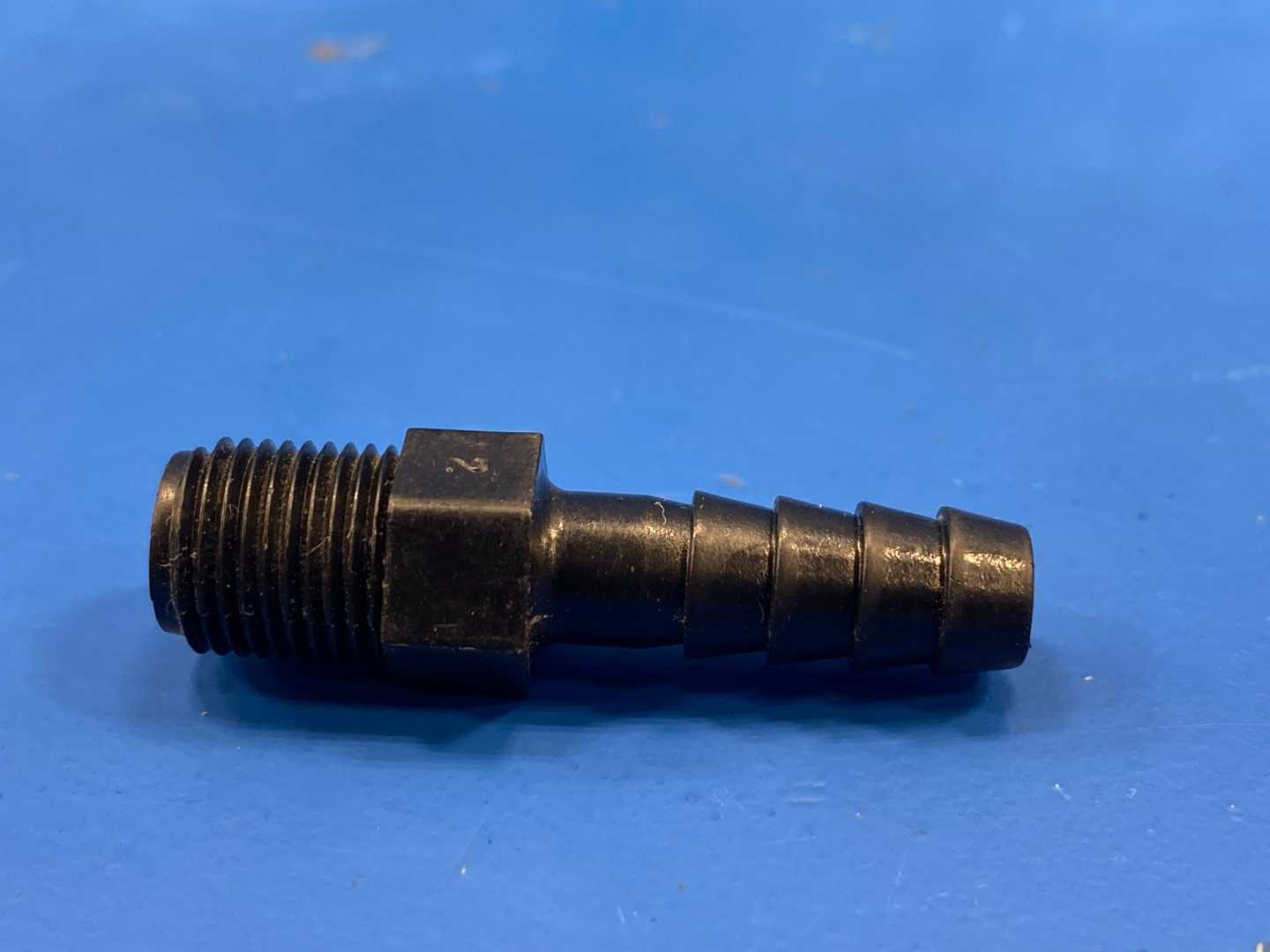 3/8" Black Nylon Straight Hose Fitting