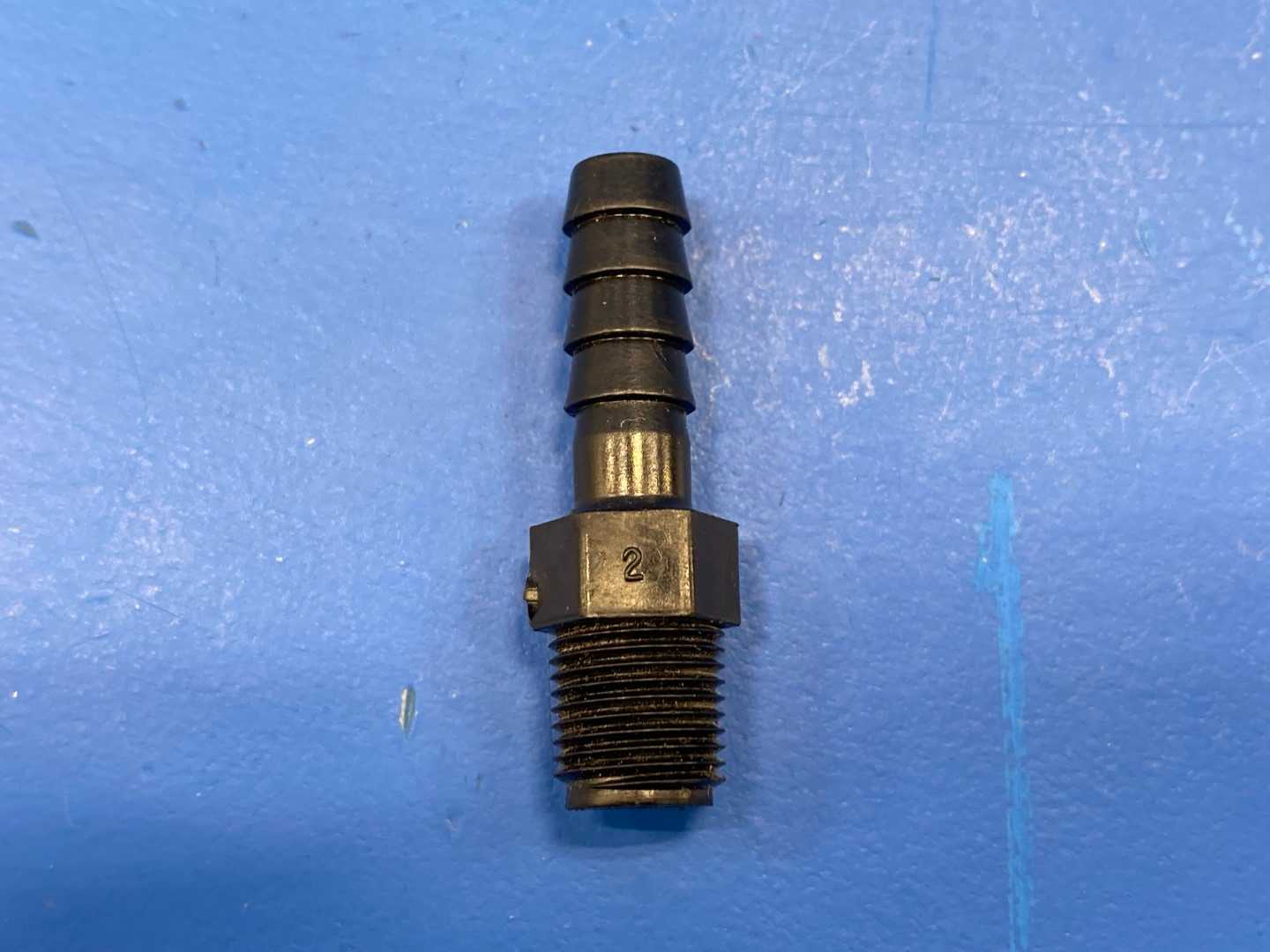 3/8" Black Nylon Straight Hose Fitting