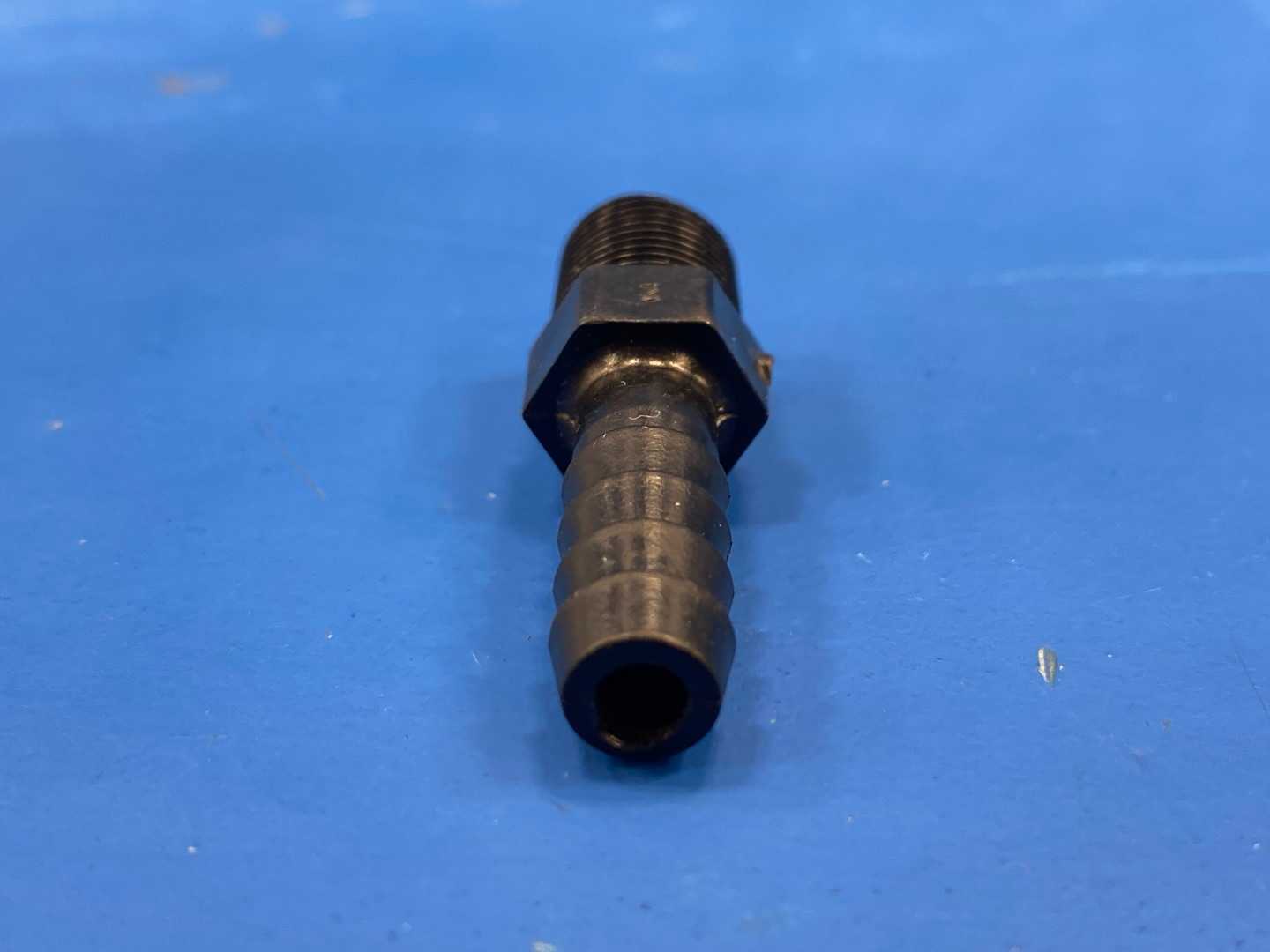 3/8" Black Nylon Straight Hose Fitting