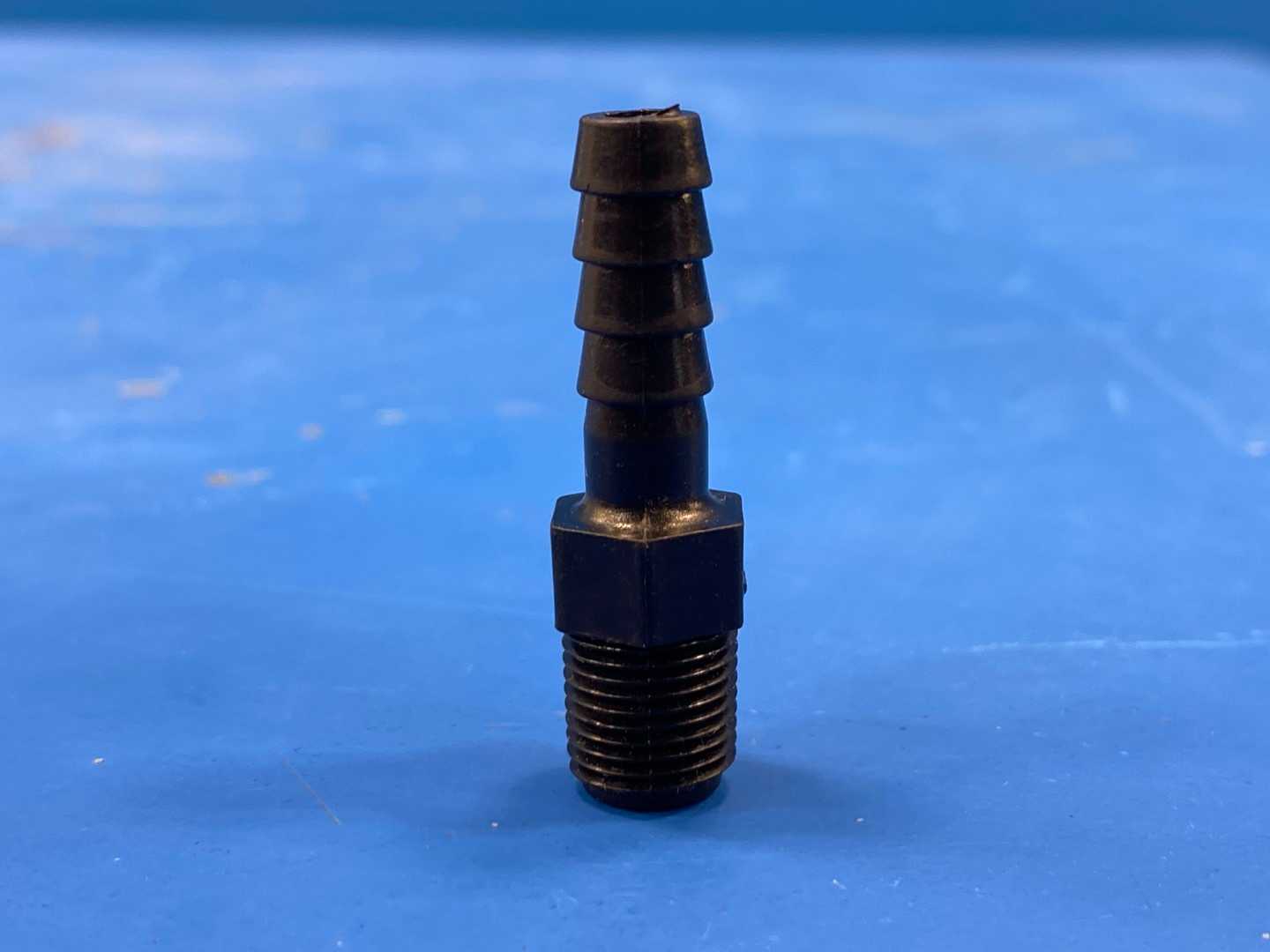 3/8" Black Nylon Straight Hose Fitting