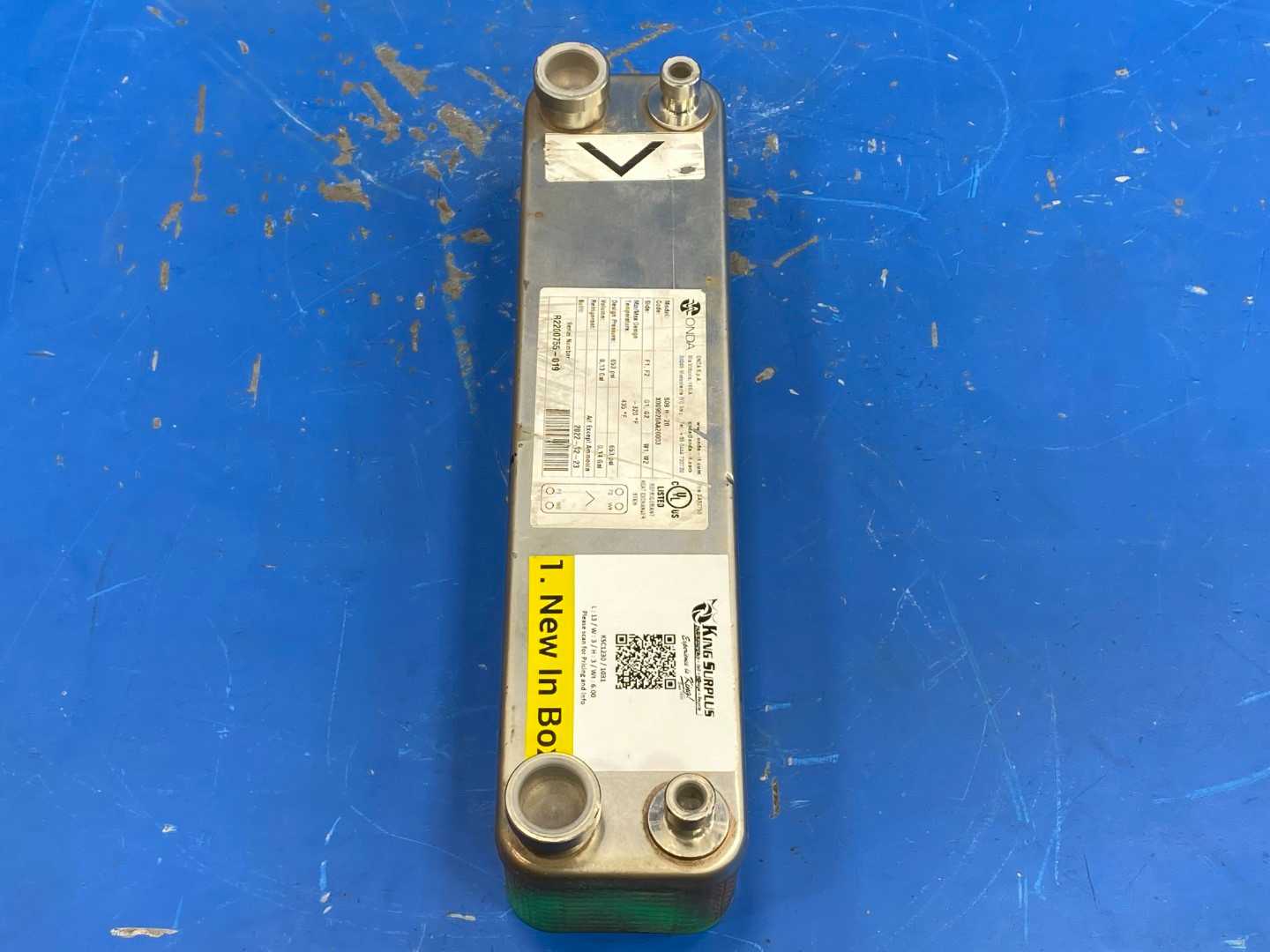 Onda Refrigerant Plated Heat Exchanger S09 H-20, 1-2Ton