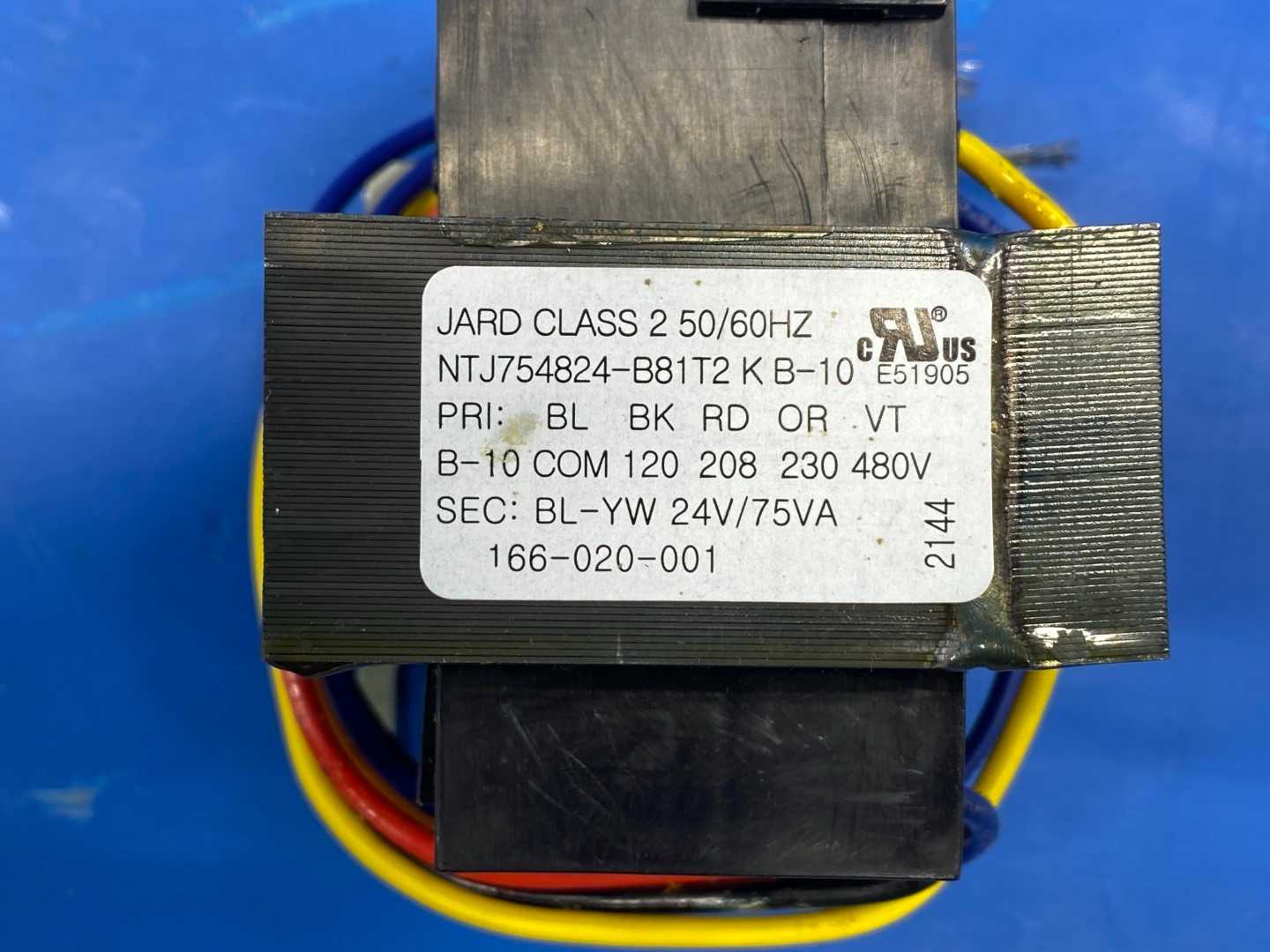 Jard Transformer Class 2 NTJ754824-B81T2 120/208/230/480 PRIMARY / 24V SECONDARY