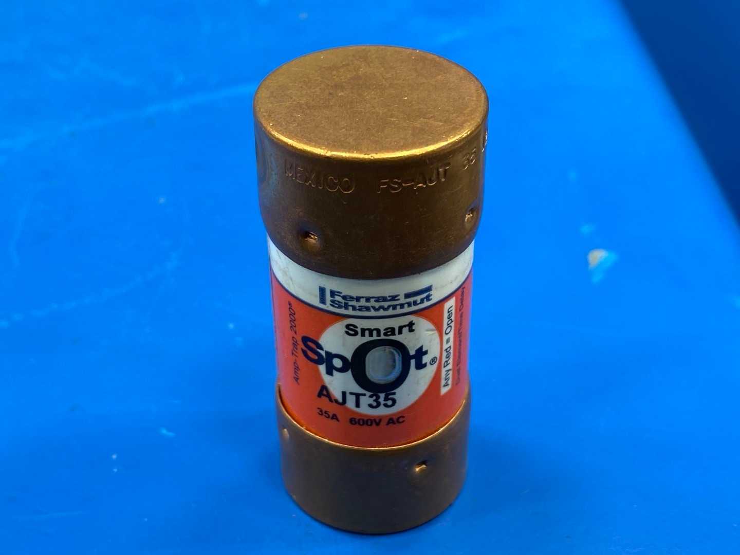 Ferraz Shawmut Amp-Trap 2000 AJT35, 35A, 600V, Class J Fuse, Smart Spot