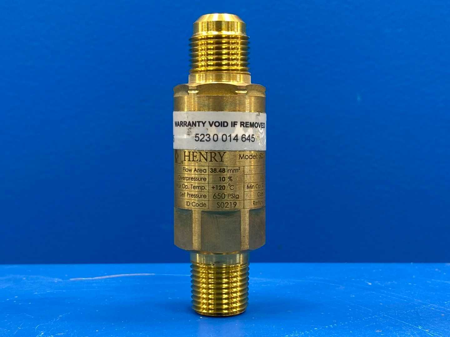 Henry 1/2" Pressure Relief Valve X series 5231BX