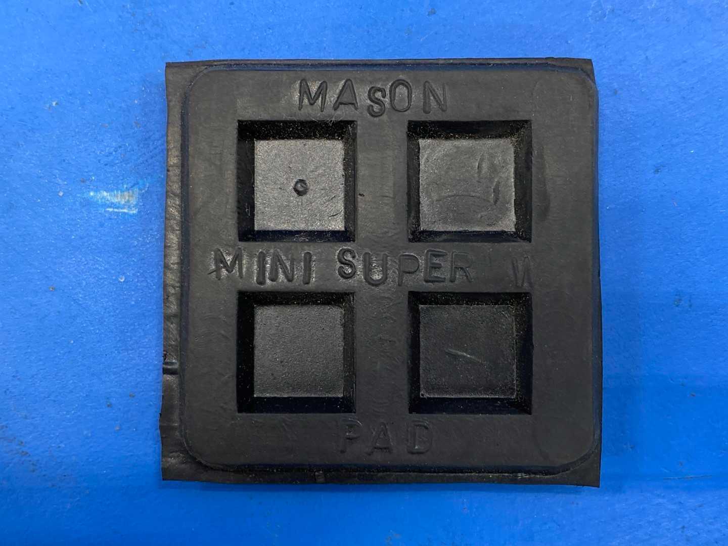 Mason MINI SUPER W– 
2” x 2” x 3/8” Pad Vibration Isolation