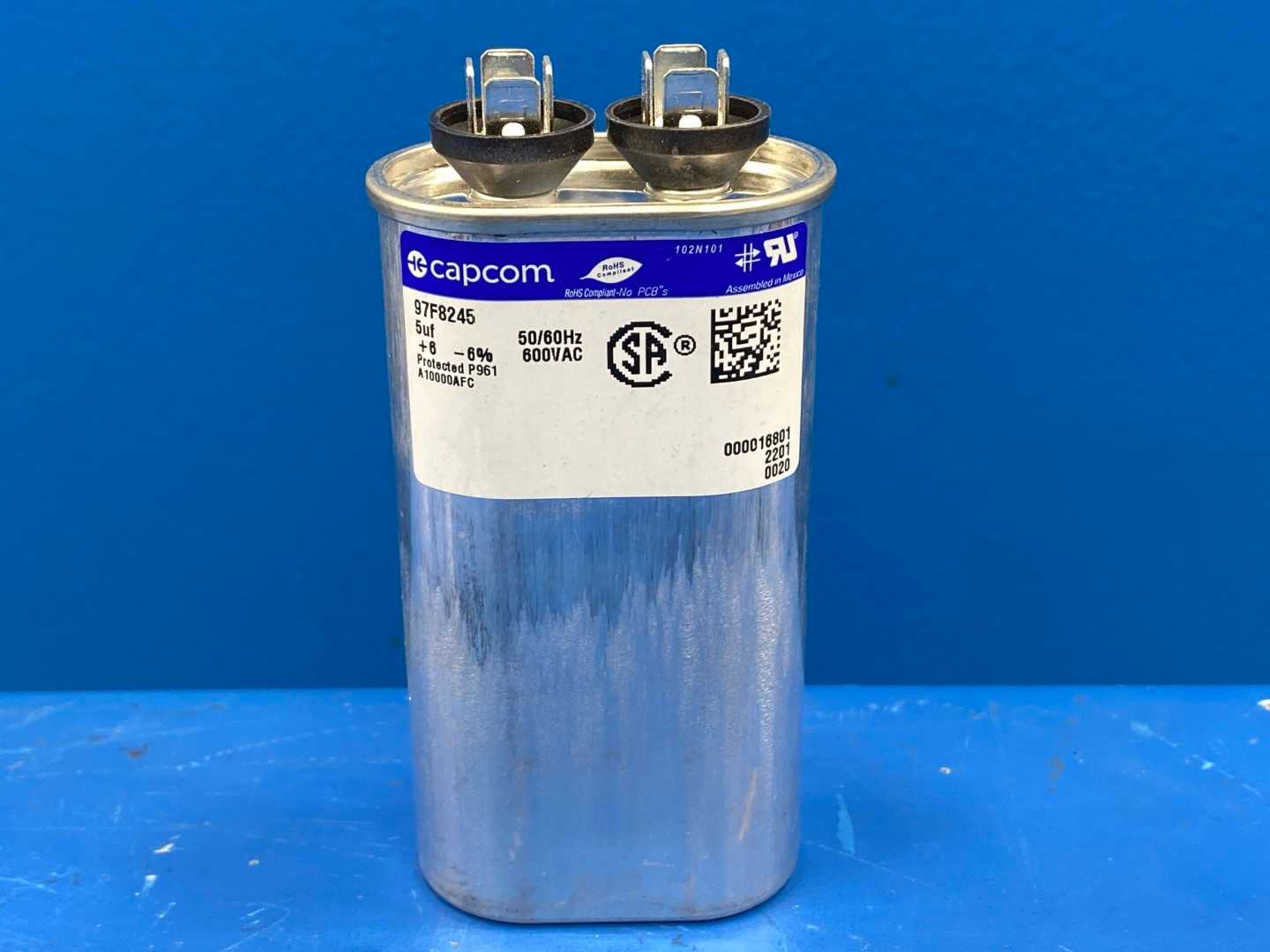 Capcom 97F8245 Film Capacitor, 50/60Hz, 600V