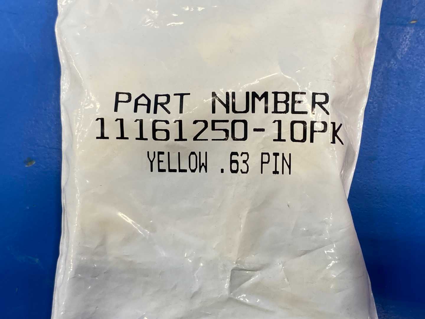 Yellow .63Pin Insulated Ferrules, 11161250-10PK