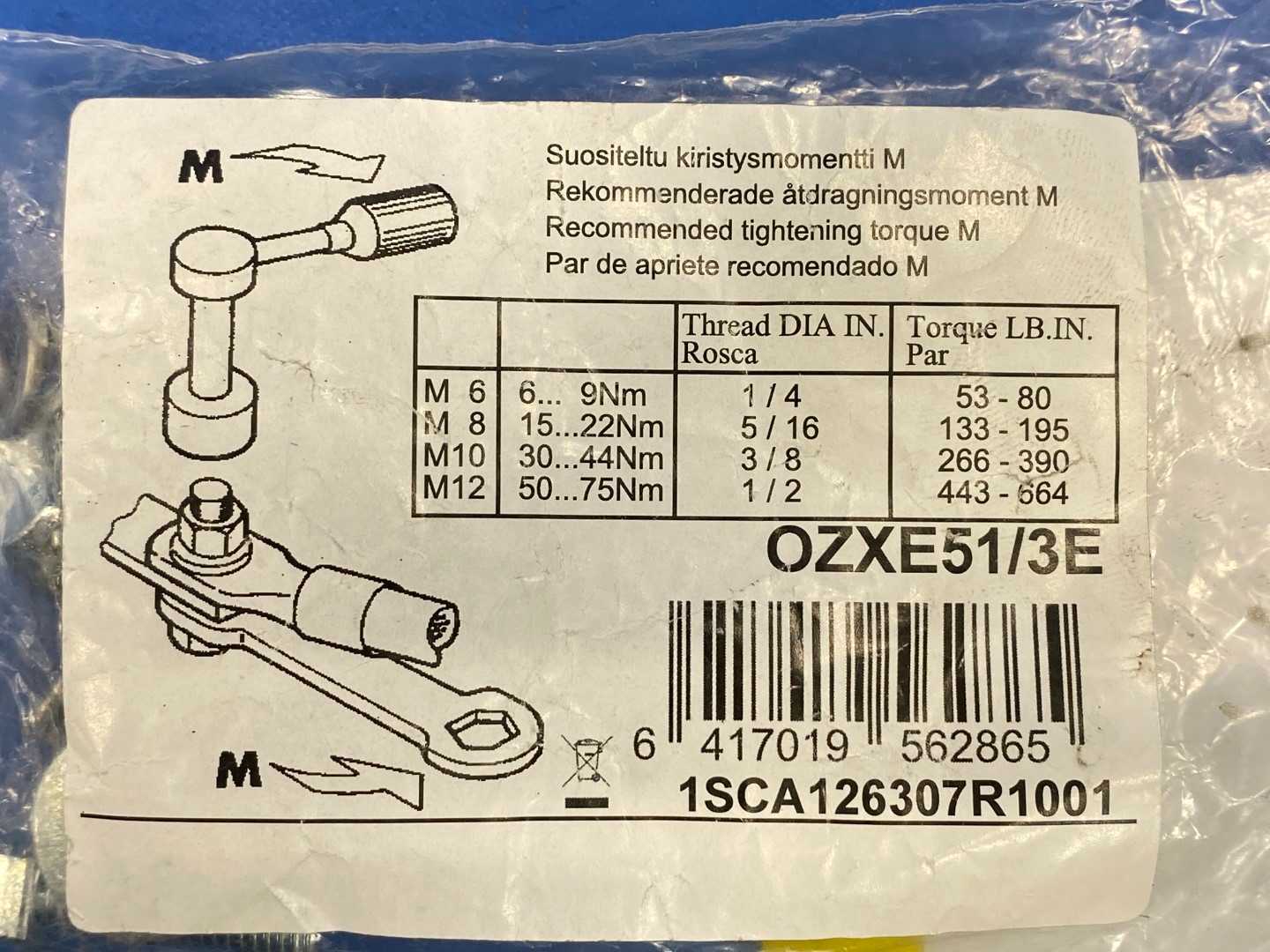 ABB, OZXE51-3E Mounting Hardware for OS100GJ_3P