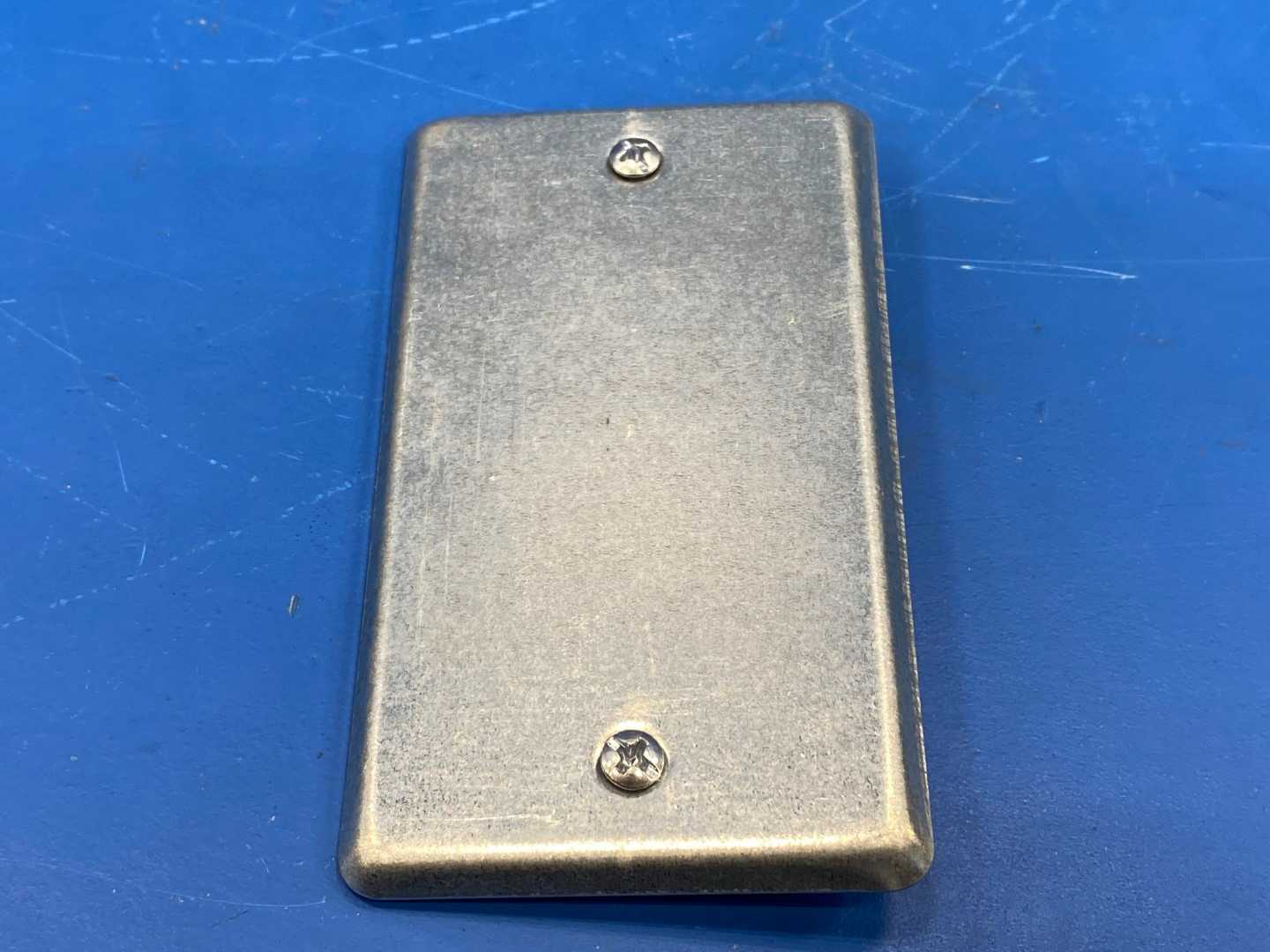 Steel City 4"x2-1/8" Utility Blank Box Cover (Raised 1/4") w/ Captive Screws 