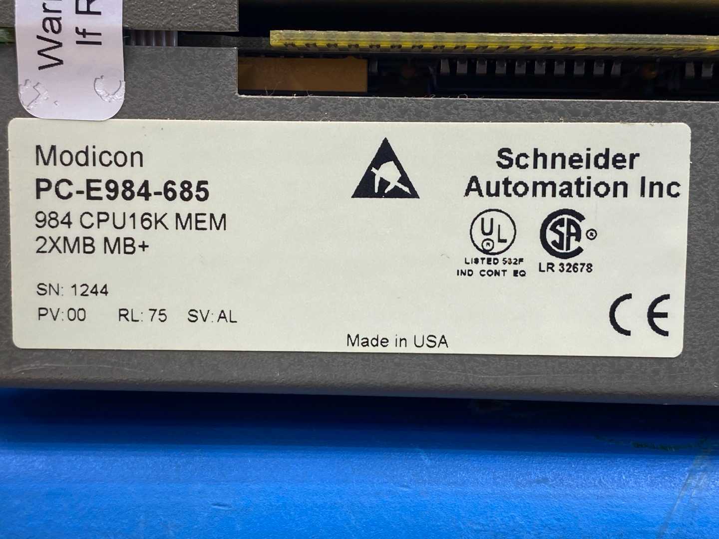 Schneider Modicon AEG  PC-E984-685 CNTL PC-E984-68 Model 685E