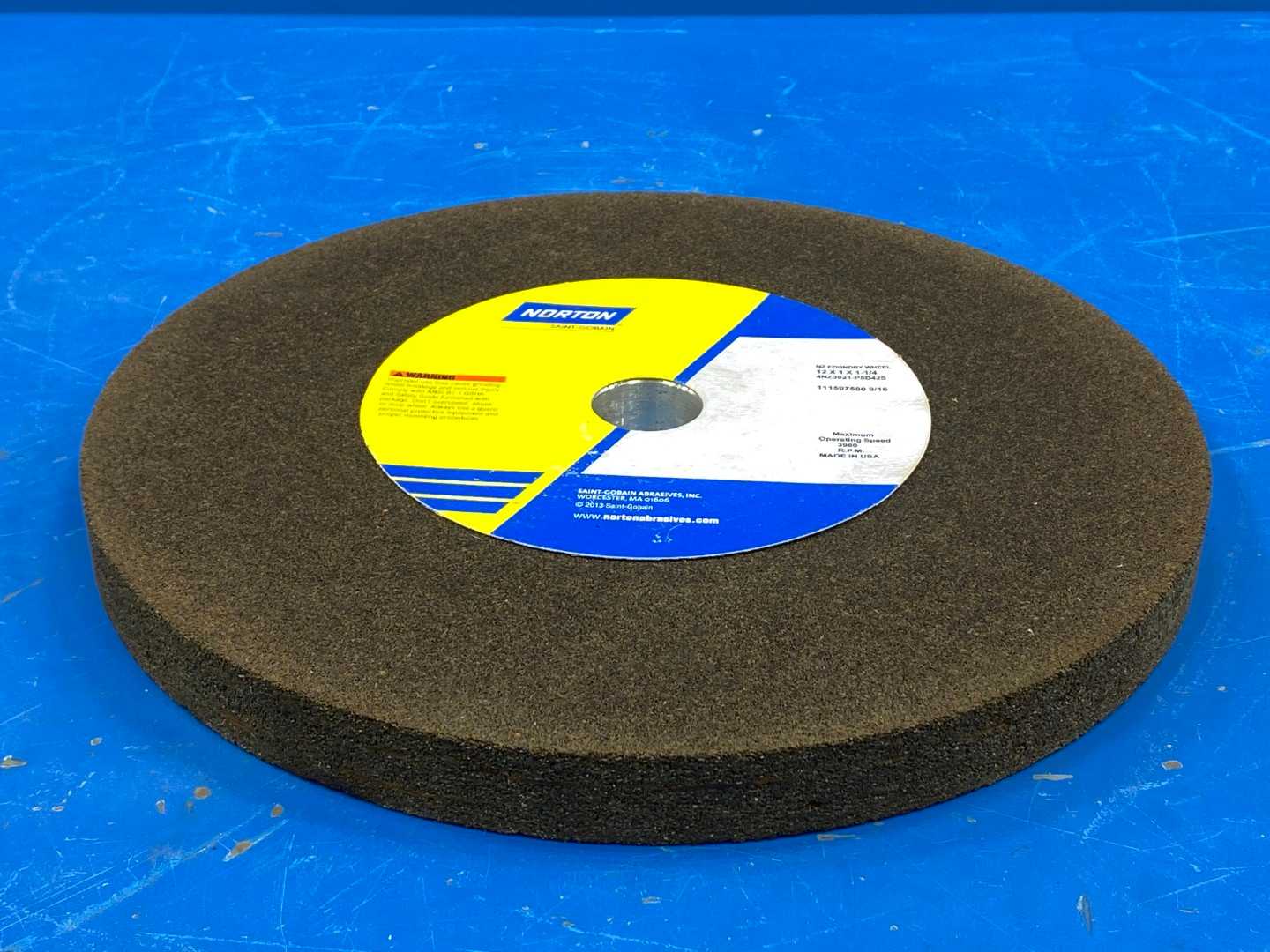 Norton NZ Foundry Wheel 12x1x1-1/4 - Model 4NZ3621-P5B42S | Industrial Abrasive Tool