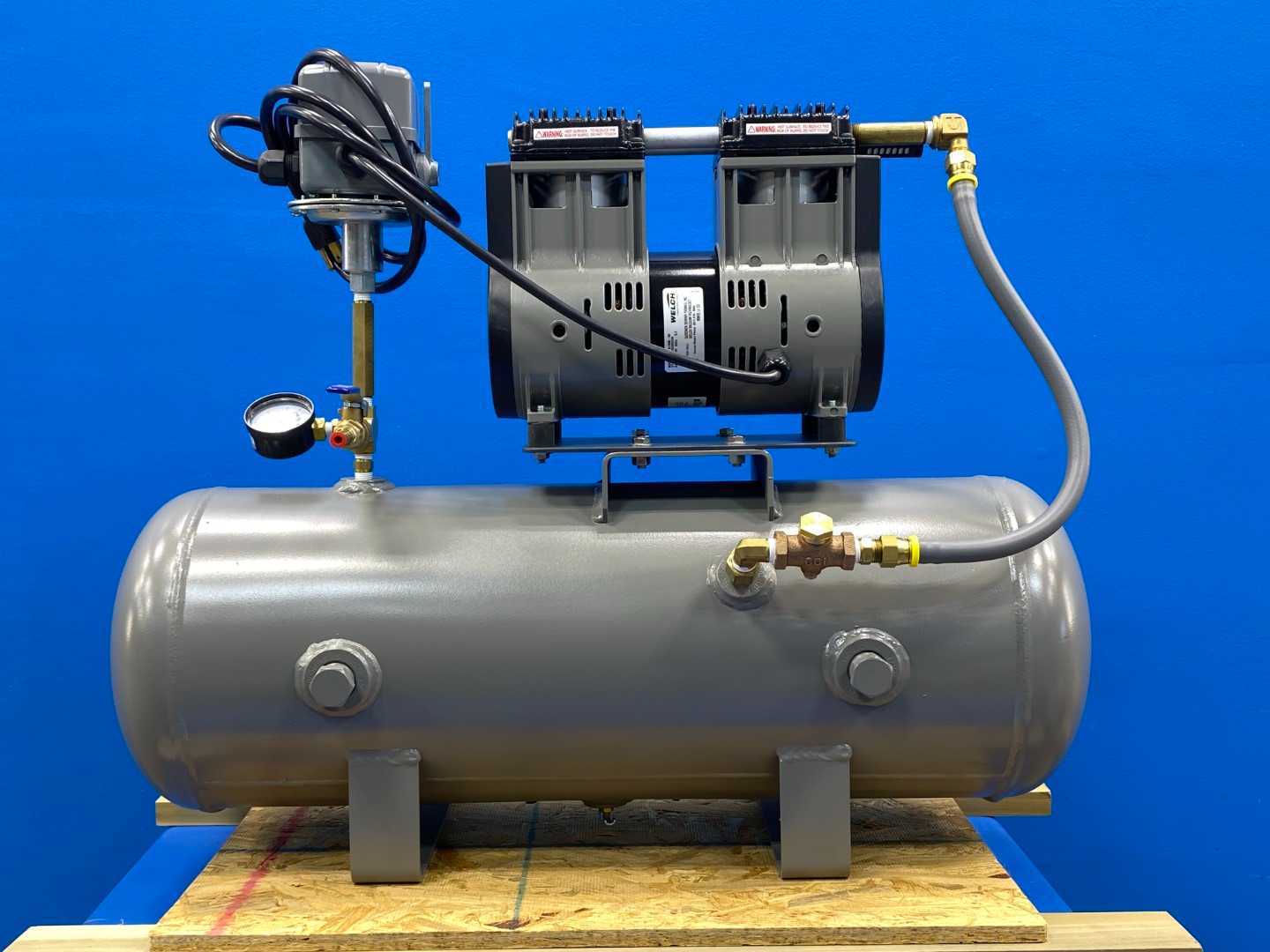 Welch Gardner Denver 8150B-30 A Oil Free Electric Vacuum Pump Tank