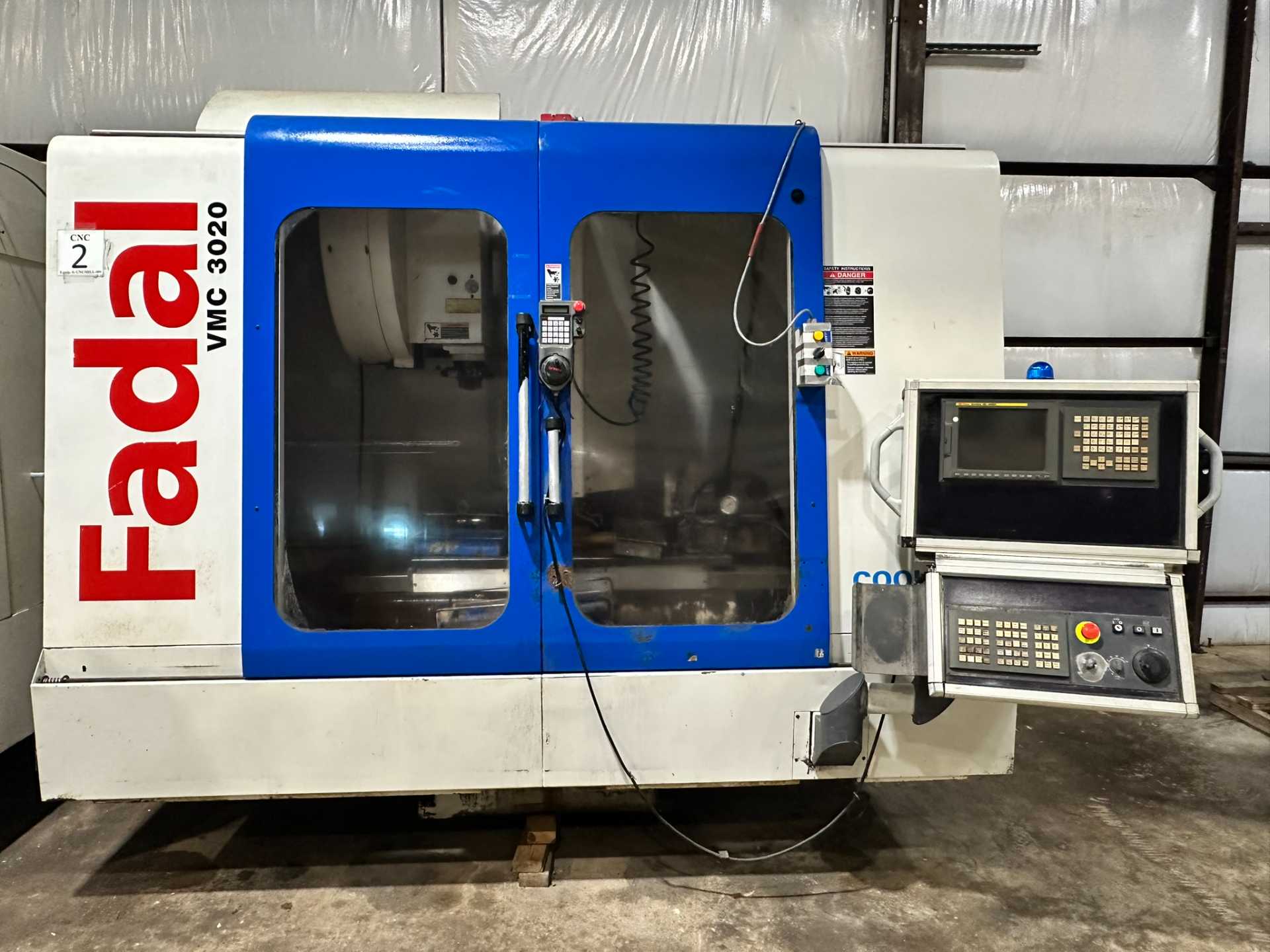 USED Fadal VMC 3020 Vertical Machining Center #2 W/ DRIP PAN