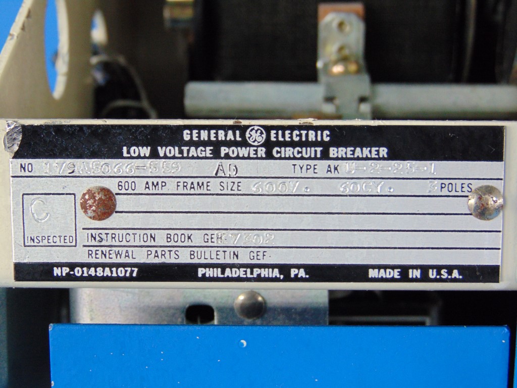 GE AK 2-25-1 3P 600V 600A AIR CIRCUIT BREAKER 