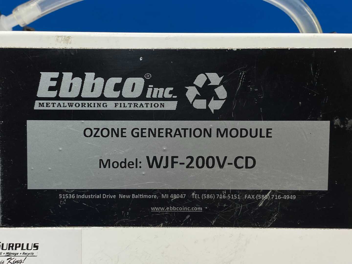 Ebbco Inc. Ozone Generation Module WJF-200V-CD