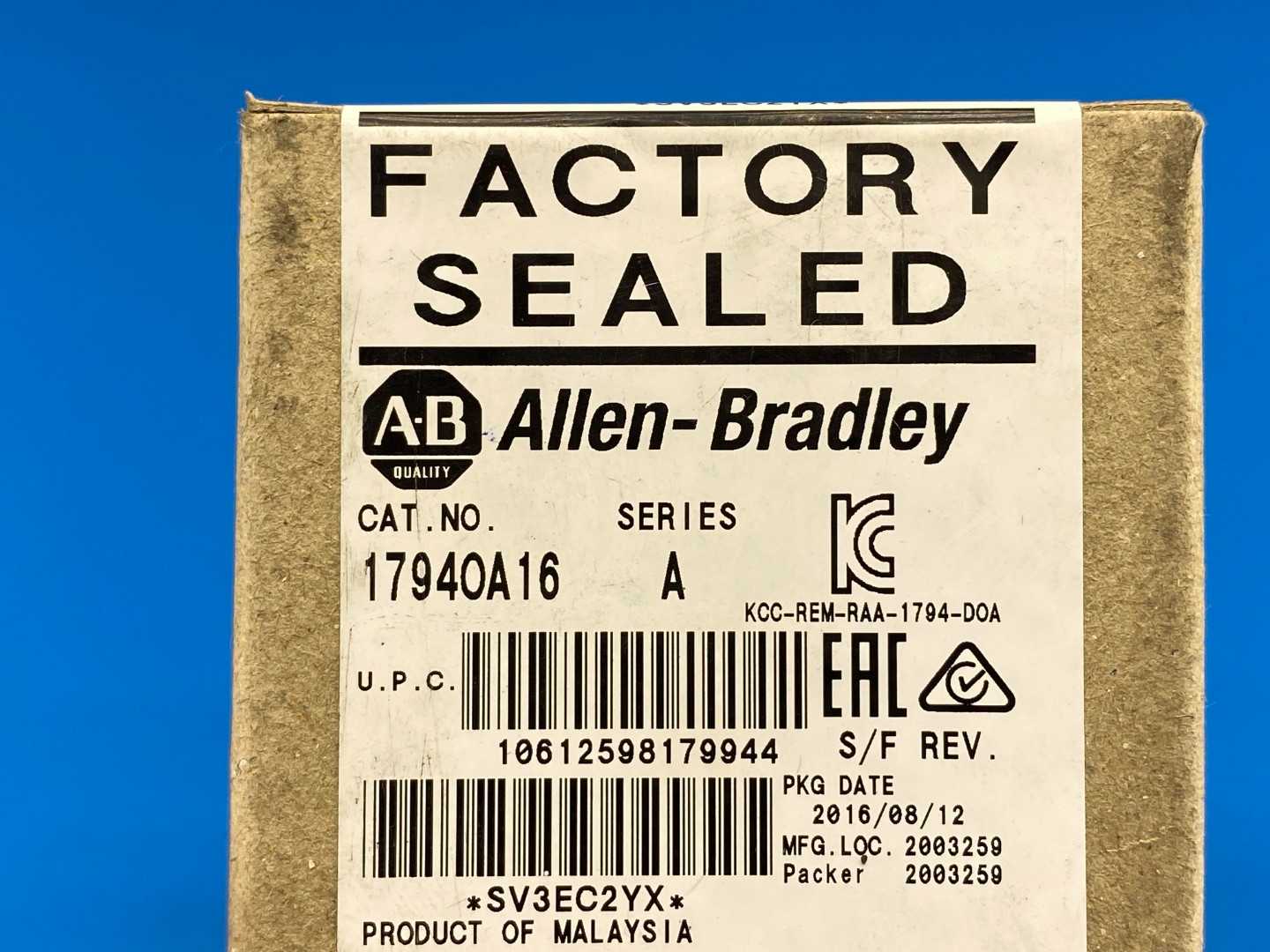 Allen Bradley 1794-OA16  Ser A 120v-ac Output Module