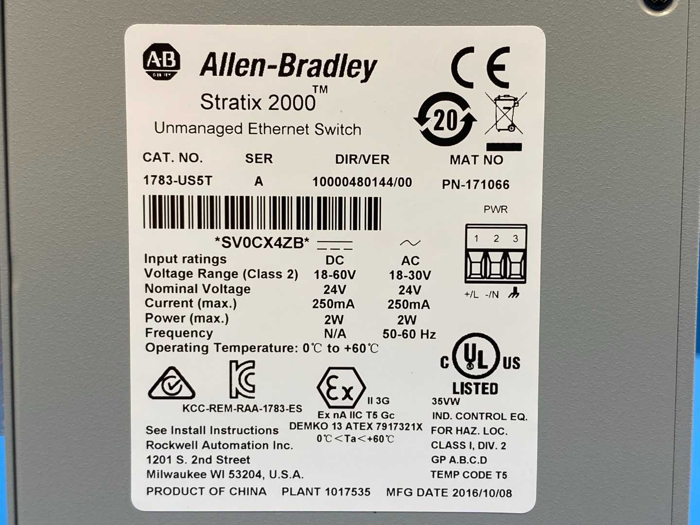 Allen-Bradley 1783-US5T Stratix 2000