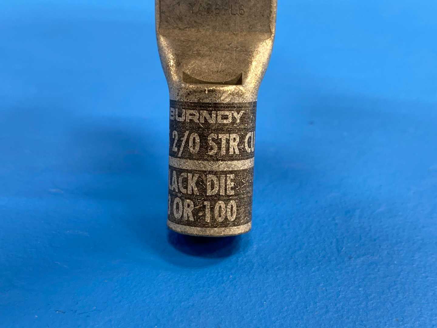 Burndy N125 2/0 STR CU , Black Die 13 or 100 Copper Compression Lug YA26-L6