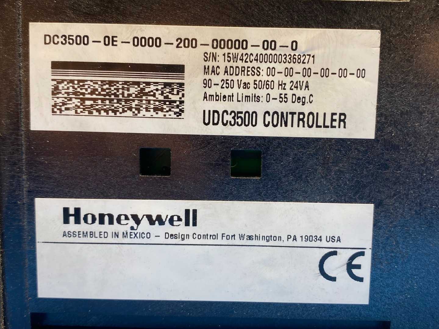 Honeywell DC3500 Controller; 90-250VAC~50/60Hz; 24VA (DC3500-0E-0000-200-00000-00-0)