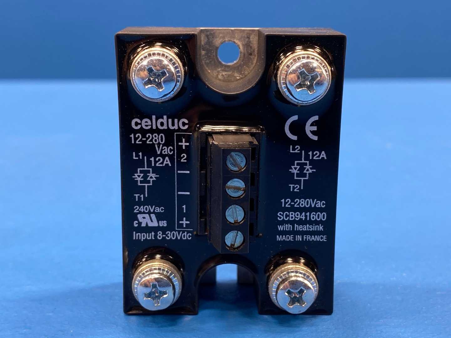 Celduc SCB941600 Double Solid-State Relay (SSR) 12-280VAC, Input 8-30VDC, 12A
