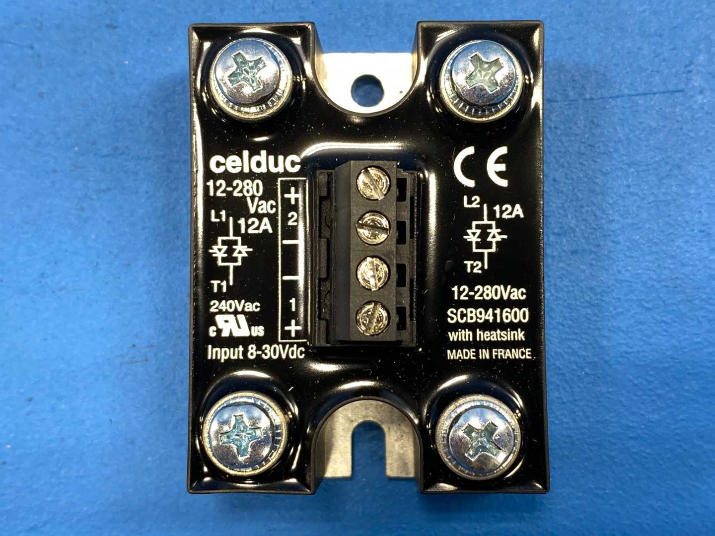 Celduc SCB941600 Double Solid-State Relay (SSR) 12-280VAC, Input 8-30VDC, 12A