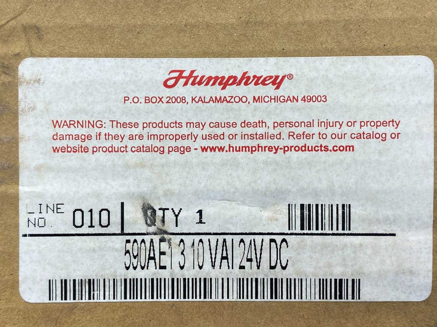 Humphrey, 590AE1310 24VDC