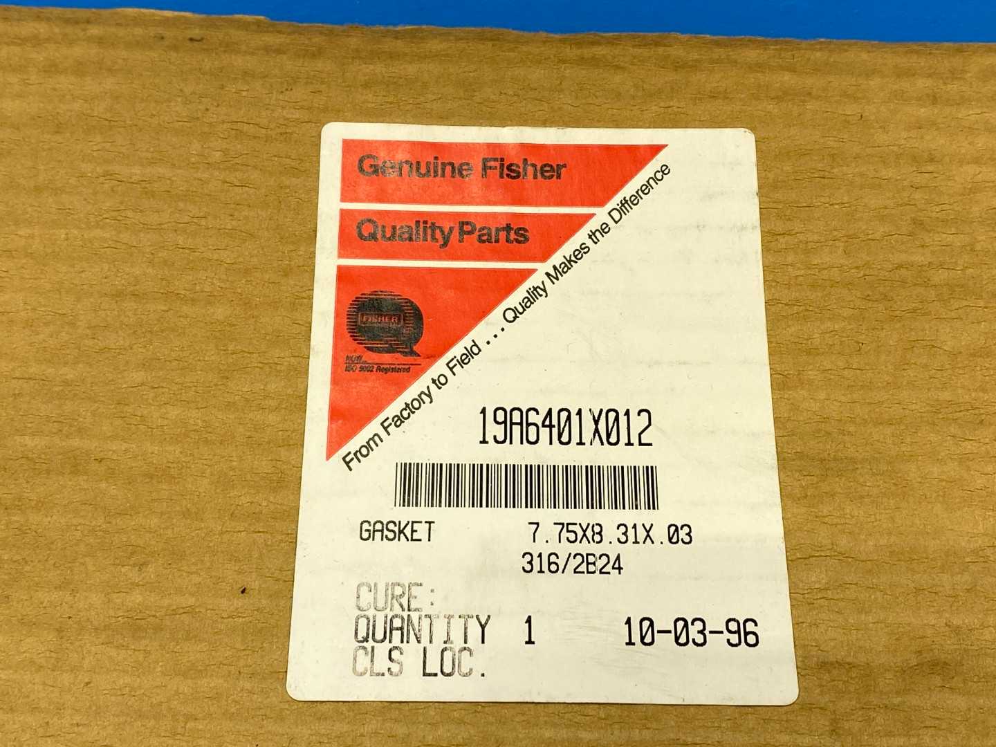 Fisher RV500X00072 VRC Repair Kit (Might be missing parts)