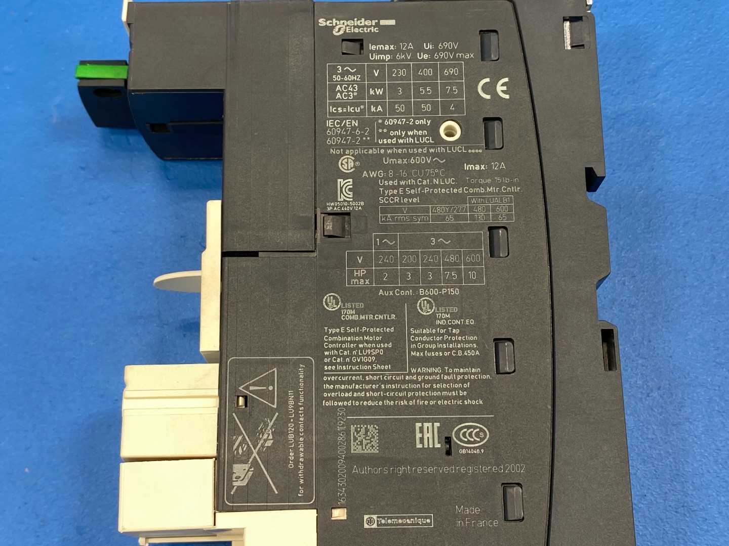 Schneider Electric TeSys LUB12 Power Base 12A, 690V