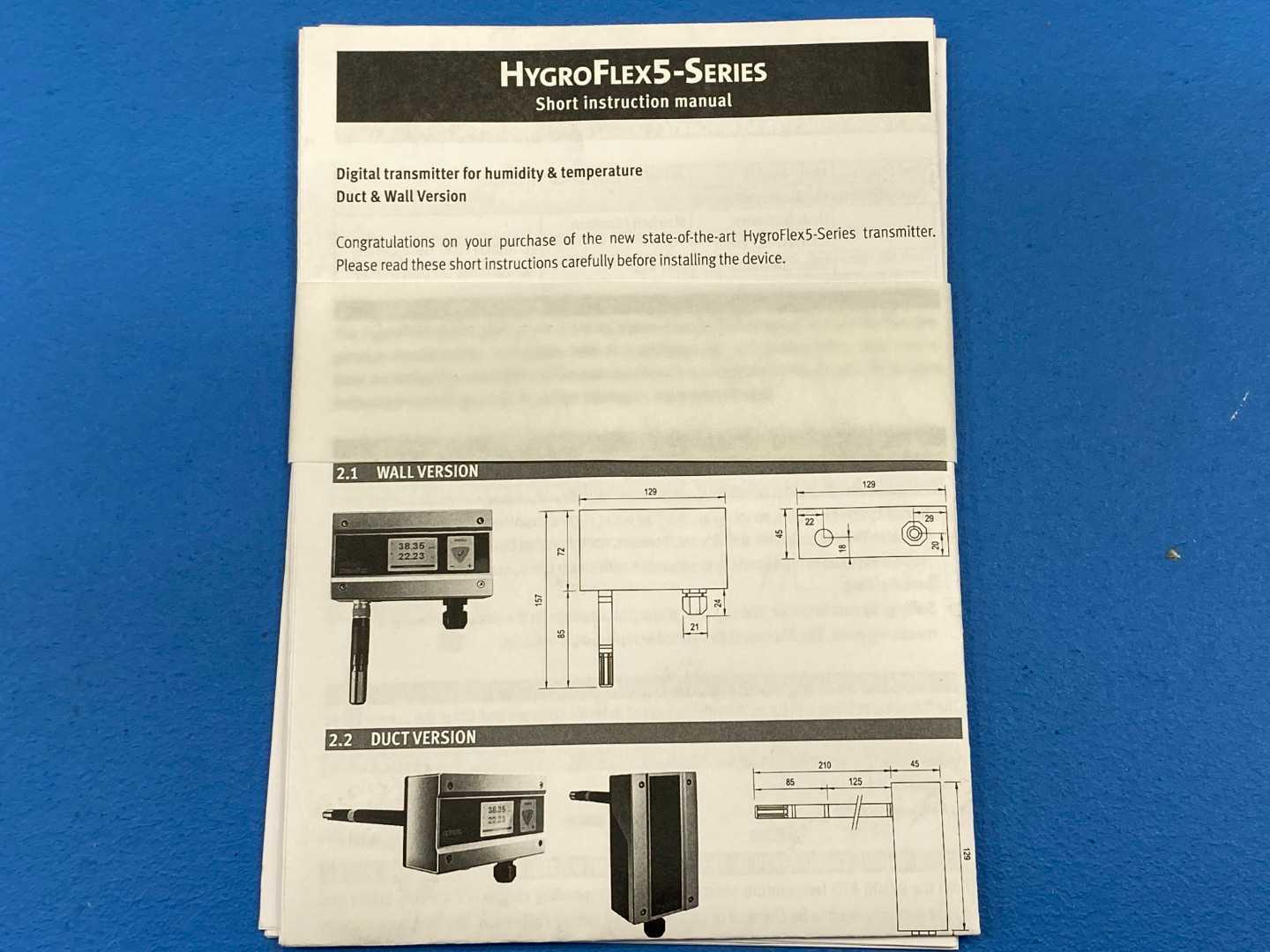 Rotronic HygroFlex HF520-WB1XD1XX XMTR, Digital Transmitter for Humidity & Temperature