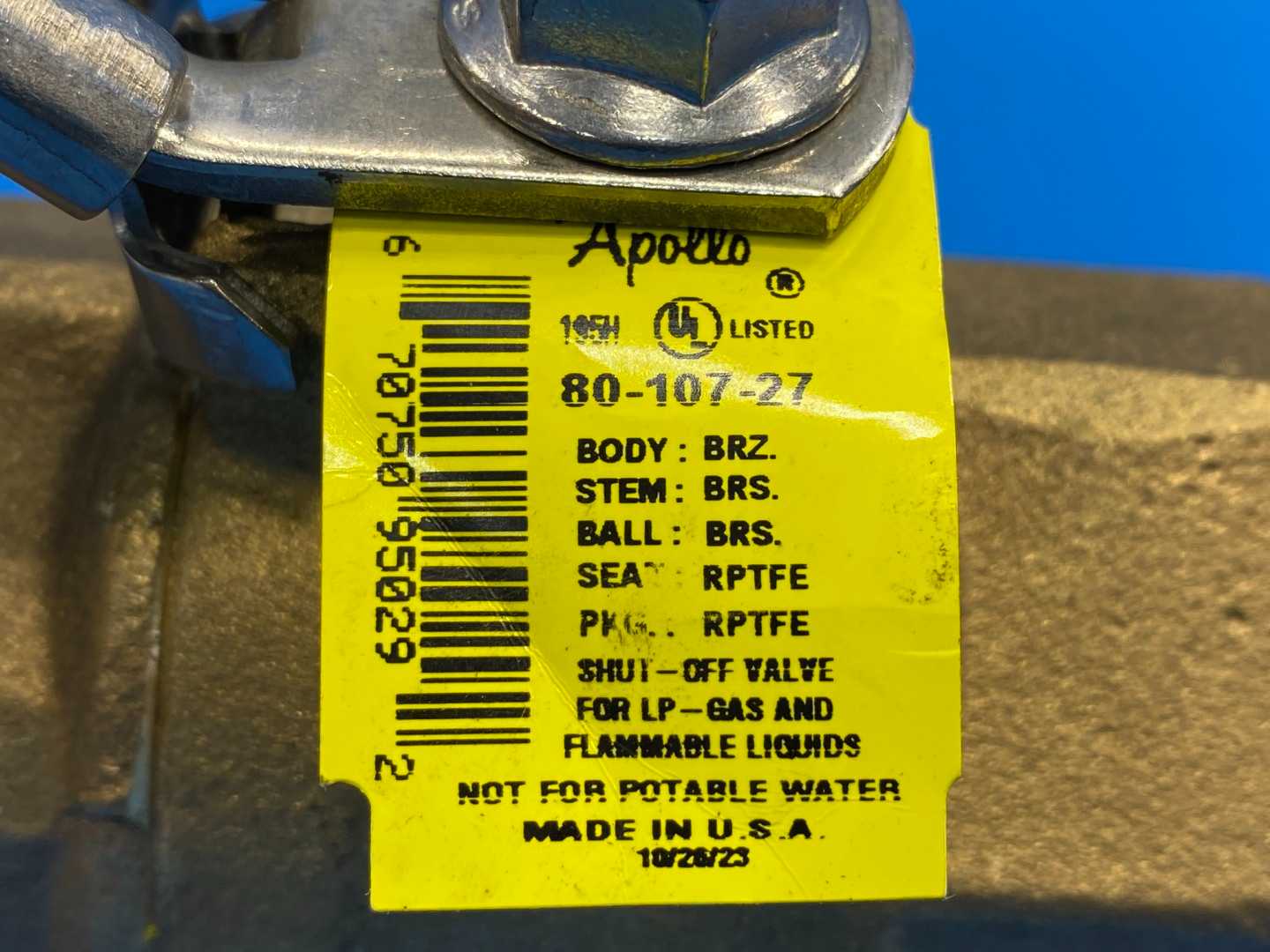 Apollo Shut off Valve 80-107-27, 1-1/2" , 600CWP