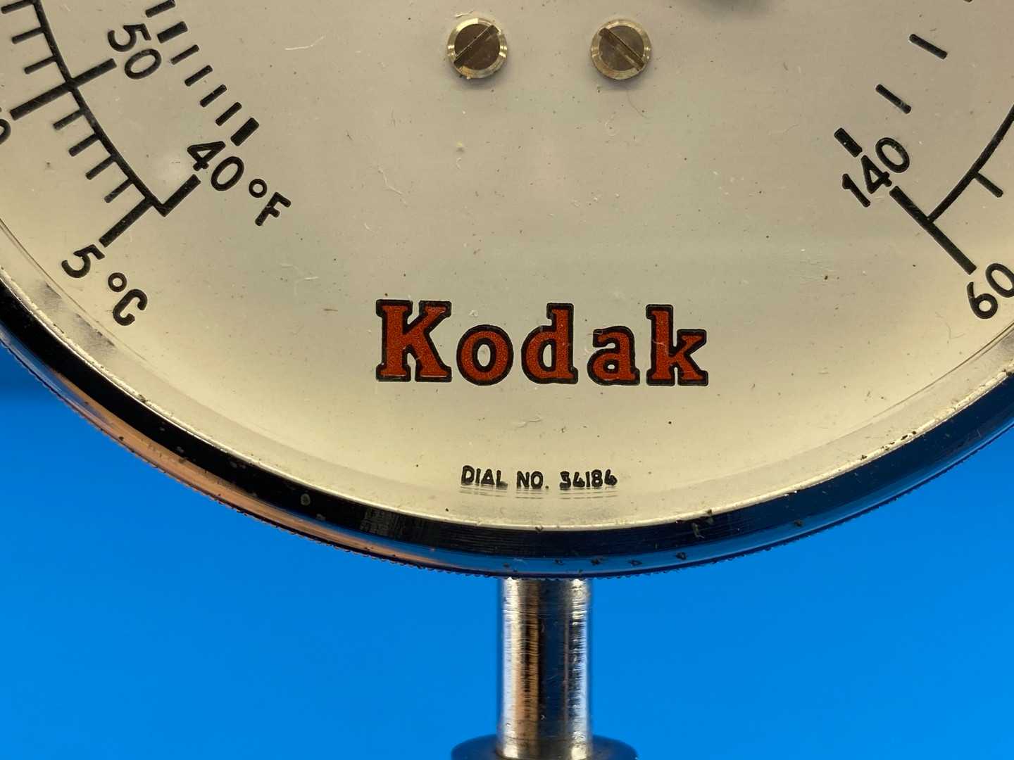 Kodak Thermometer, Dial no.34184; Inline Water Temperature Gauge