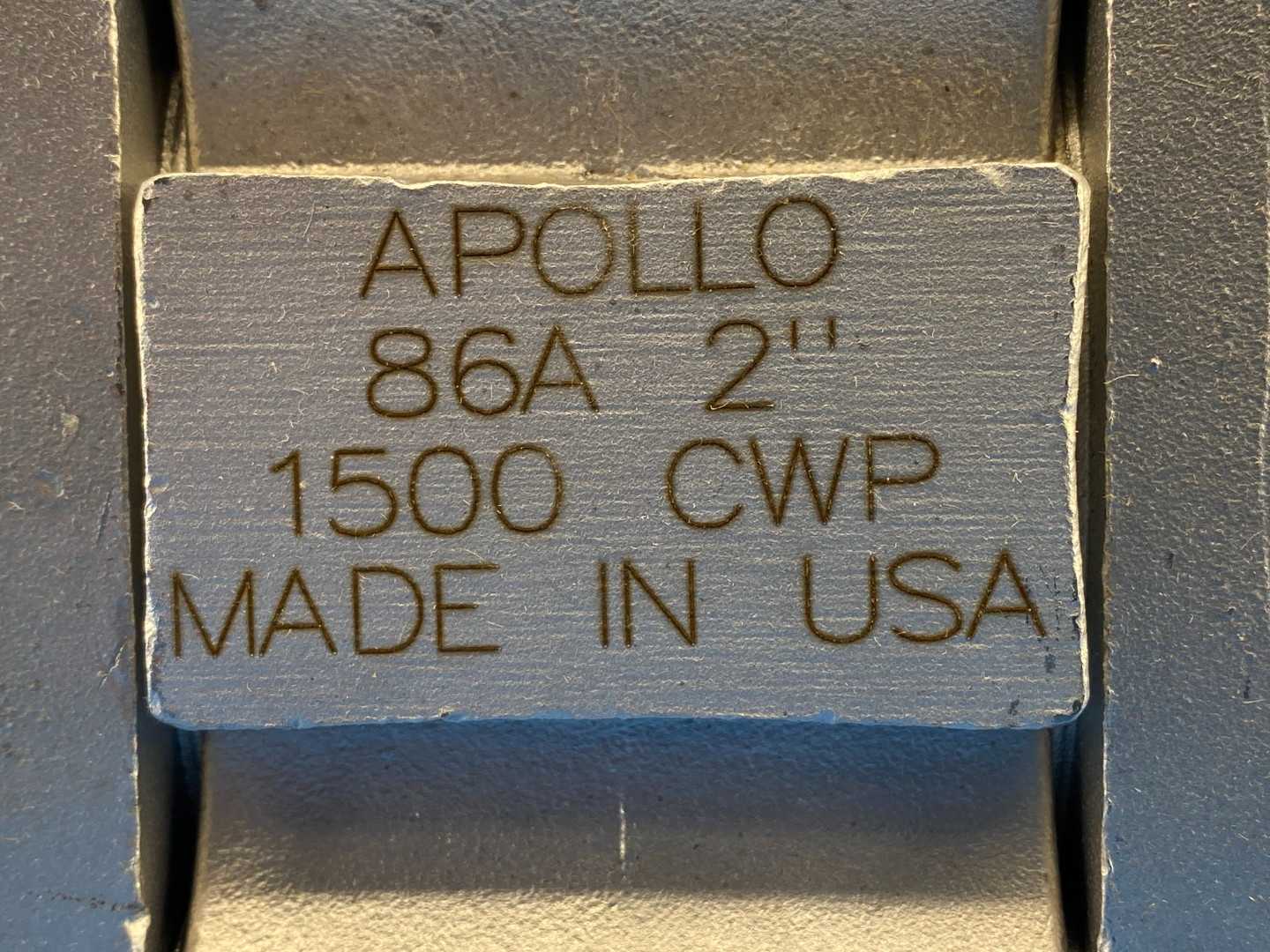 Apollo 2" Ball Valve, 86A-208-01;  1500 CWP