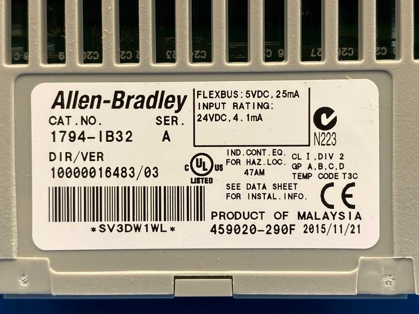 Allen-Bradley 1794lB32 FLex I/0 Digital Input Module, 24VDC