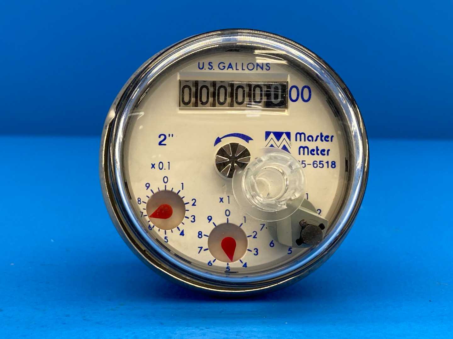 Master Meter 2" Water Meter Register Clock for U.S. Gallons