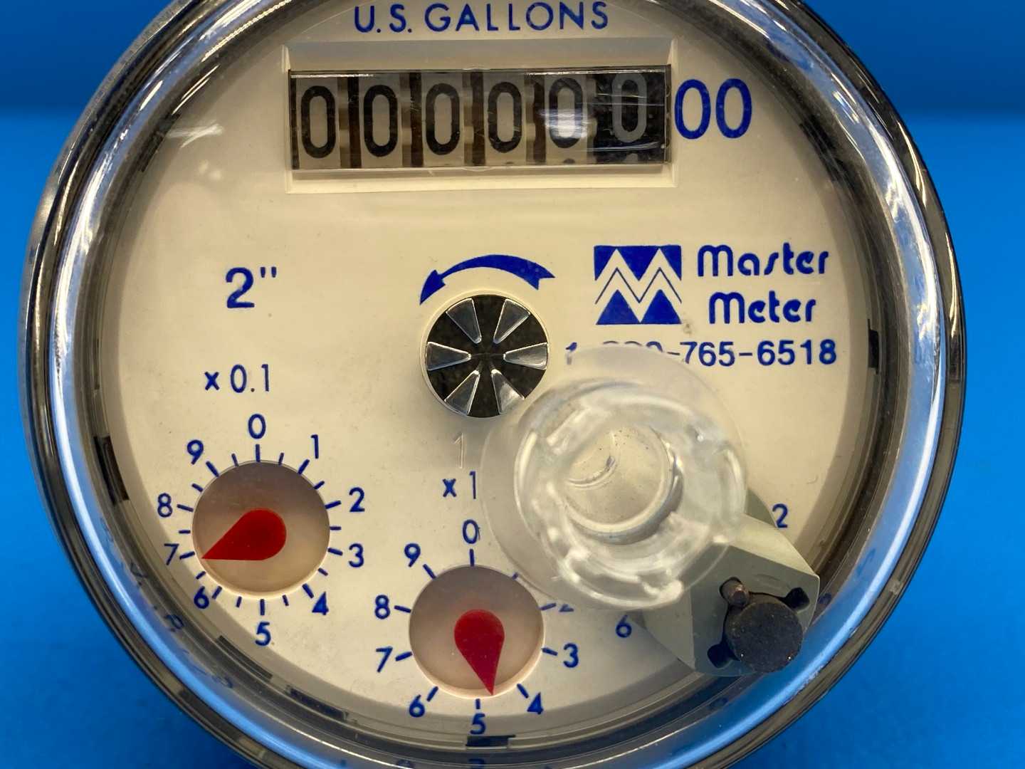 Master Meter 2" Water Meter Register Clock for U.S. Gallons