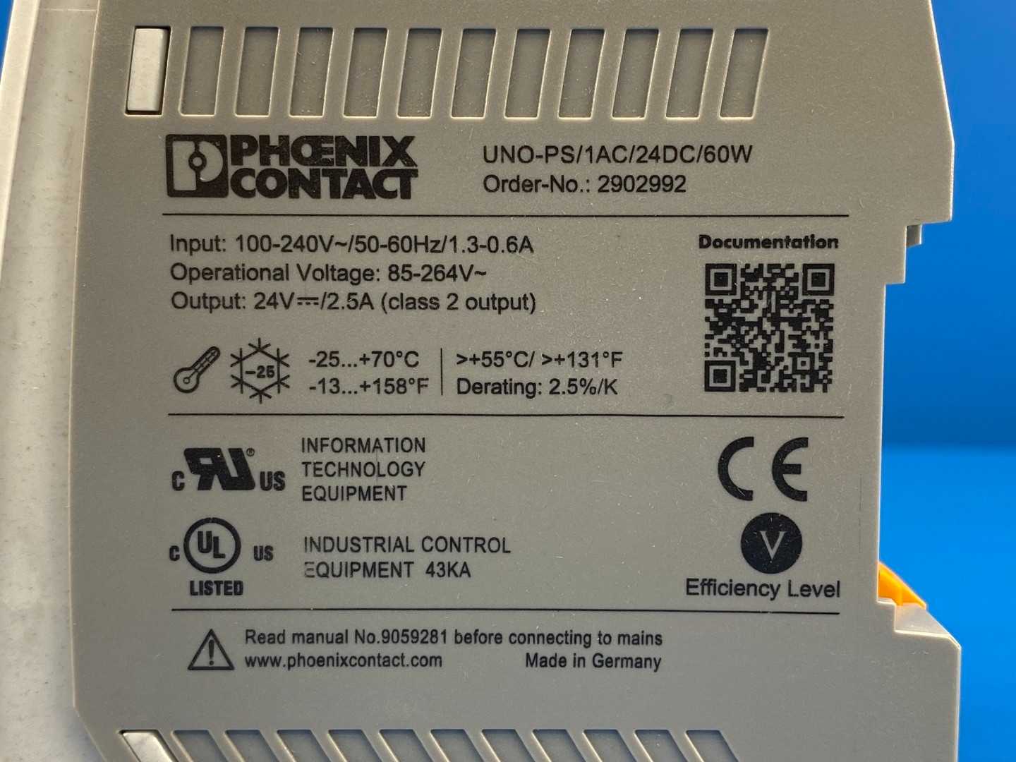 Phoenix Contact  UNO-PS / 1Ac / 24DC / 60W (29 02 99 2 )