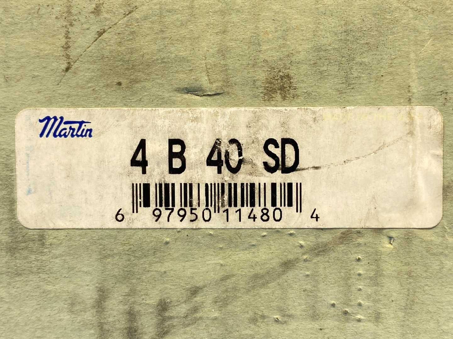 Martin 4 B 40 SD 4 Groove V-Belt Pulley 4.35 O. D 4" Pitch Diameter Conventional QD Sheave